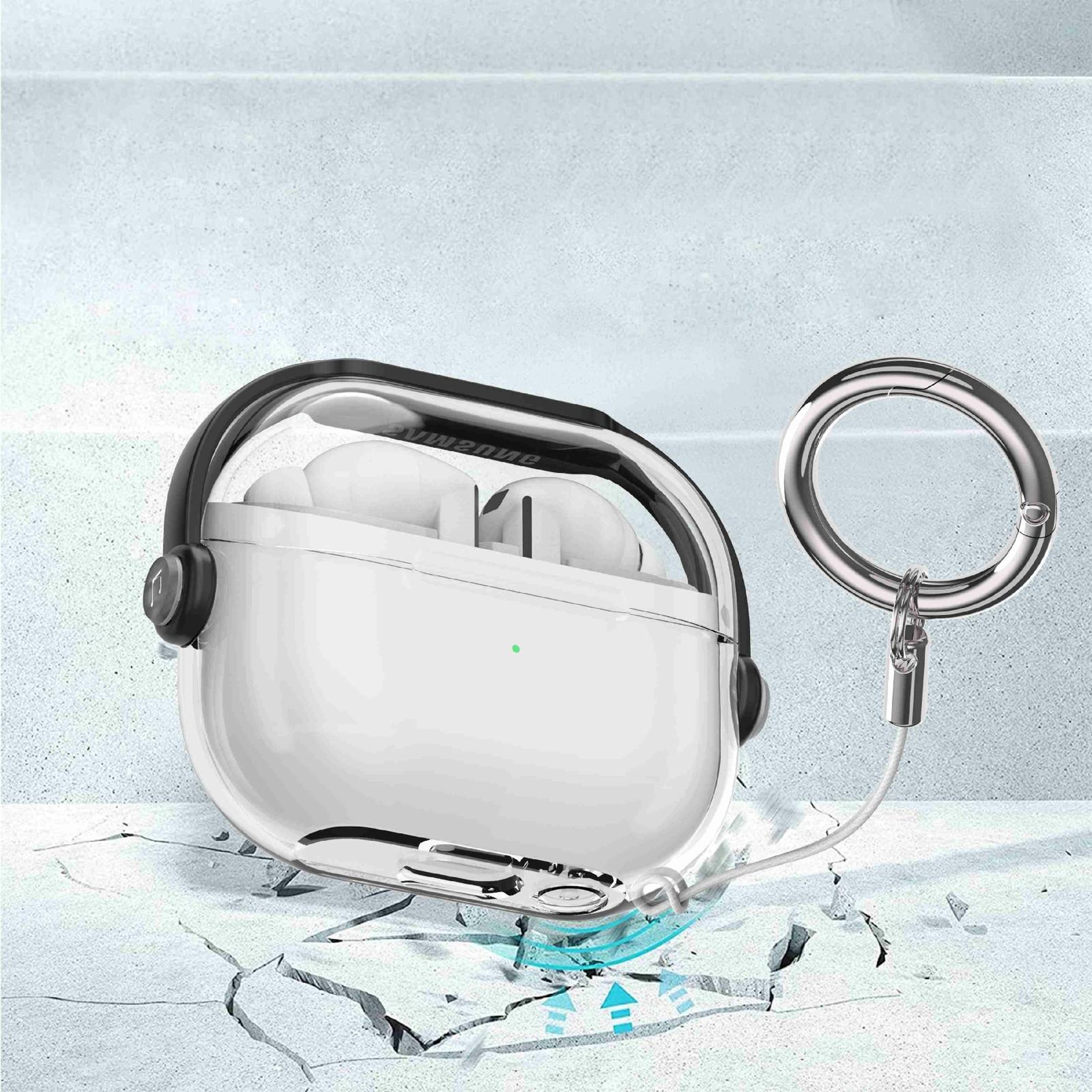 Crystal Clear Acrylic Case For Buds3 Pro Case With Keyring And Charging Access 4