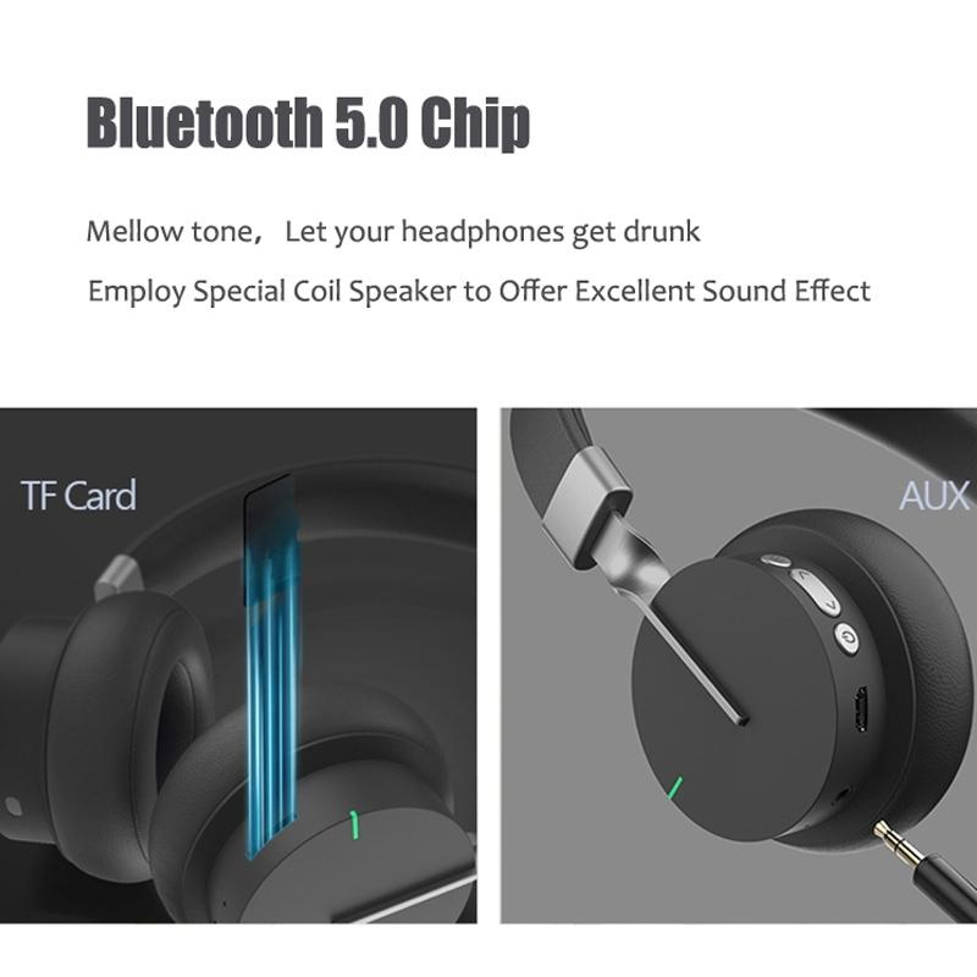 P3 Bluetooth 50 Wireless Gaming Headphones With Super Bass Mic  FM Mode 3
