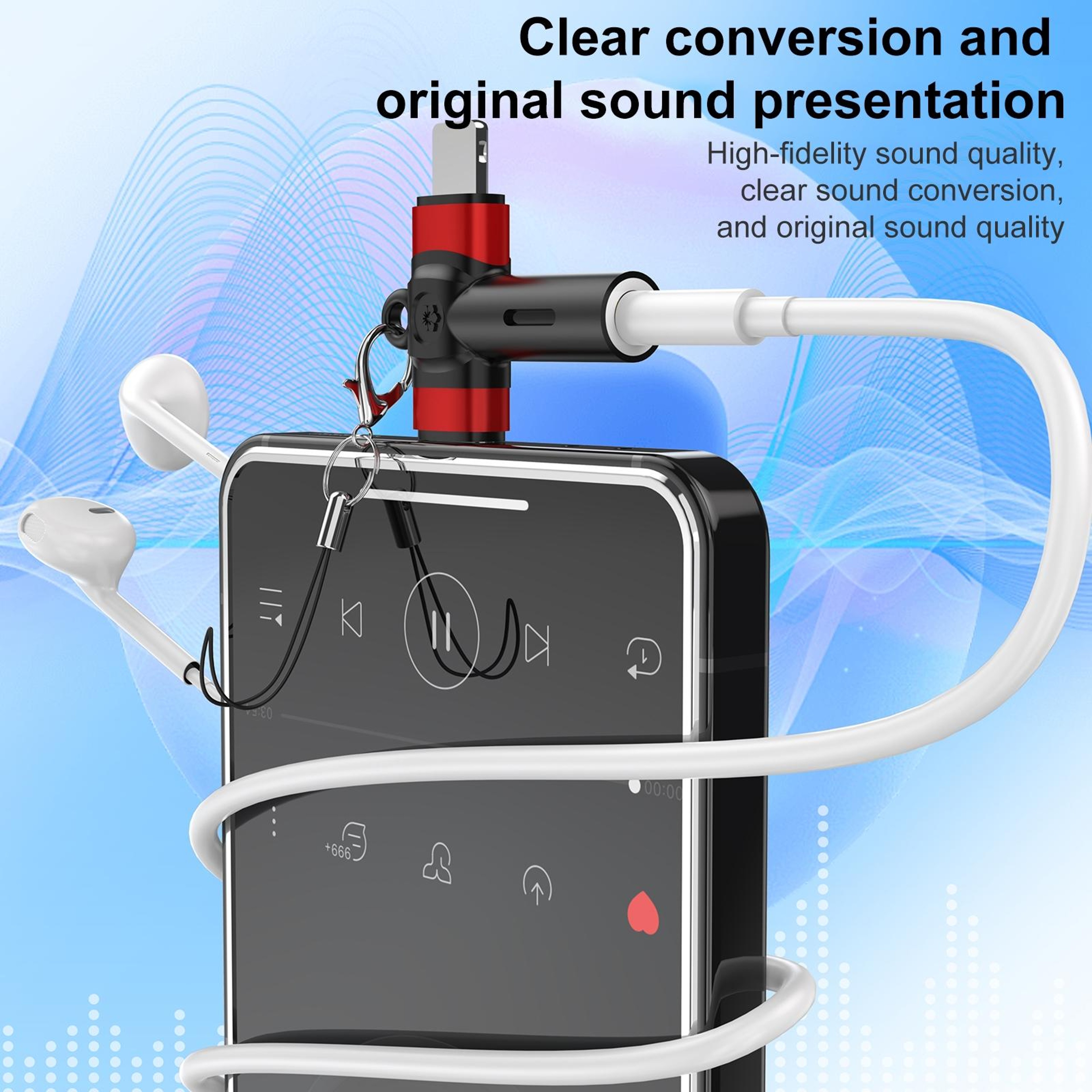 Floral 2 In 1 USB C To 35mm Audio Adapter For Type C Devices 3