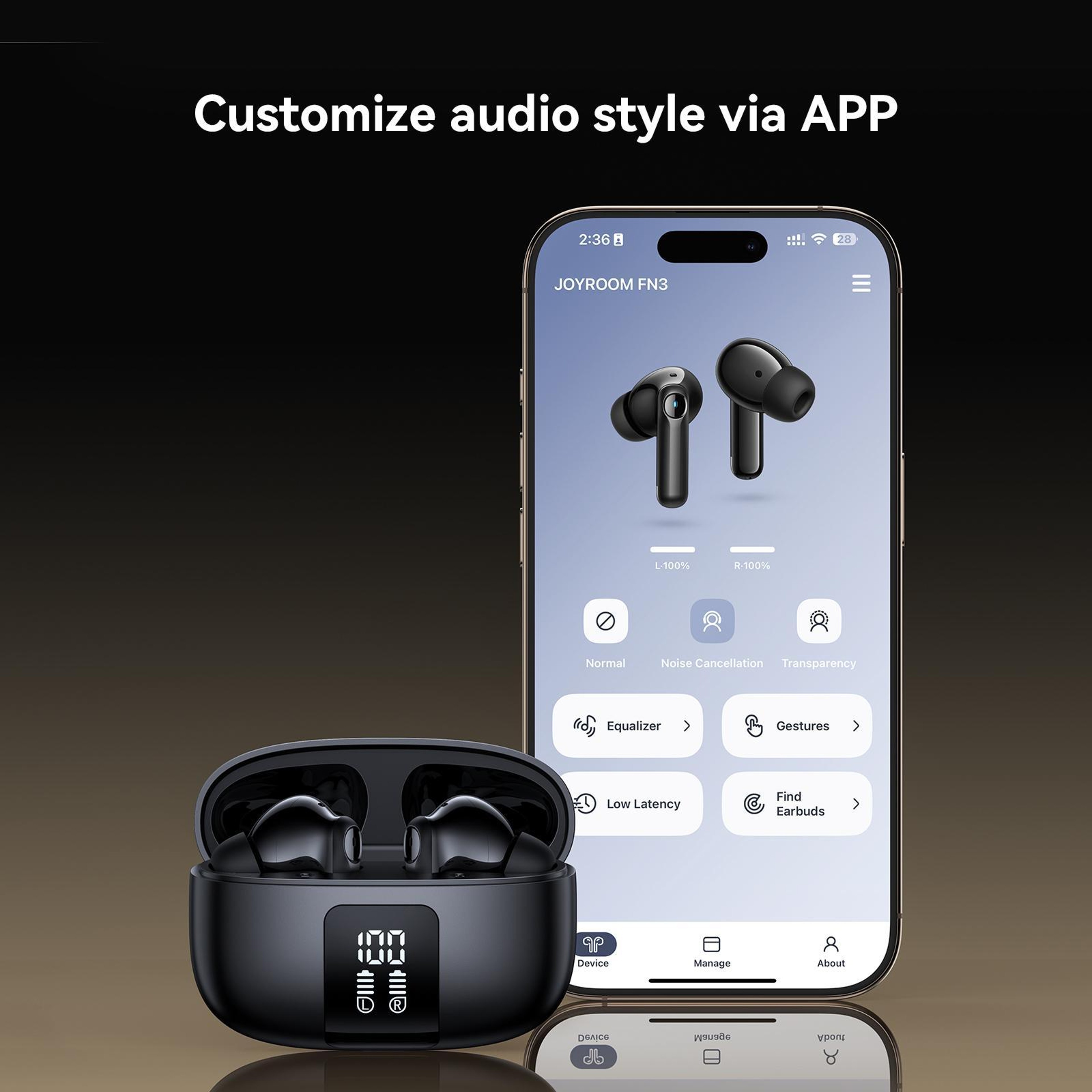 JOYROOM JR FN3 ANC Wireless Earbuds With Bluetooth 54  ENC Noise Cancelling 8