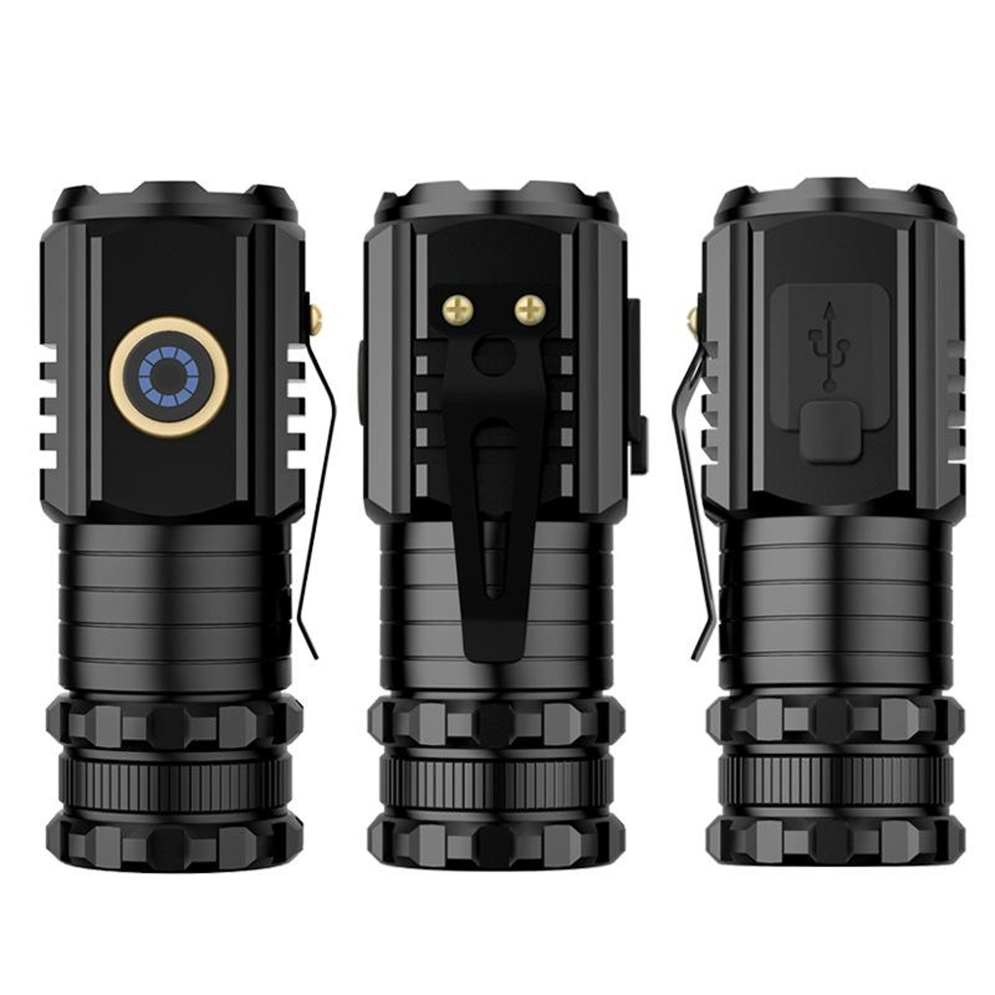 2000LM Rechargeable Mini LED Flashlight Waterproof Pocket Torch With Type C Charging 1