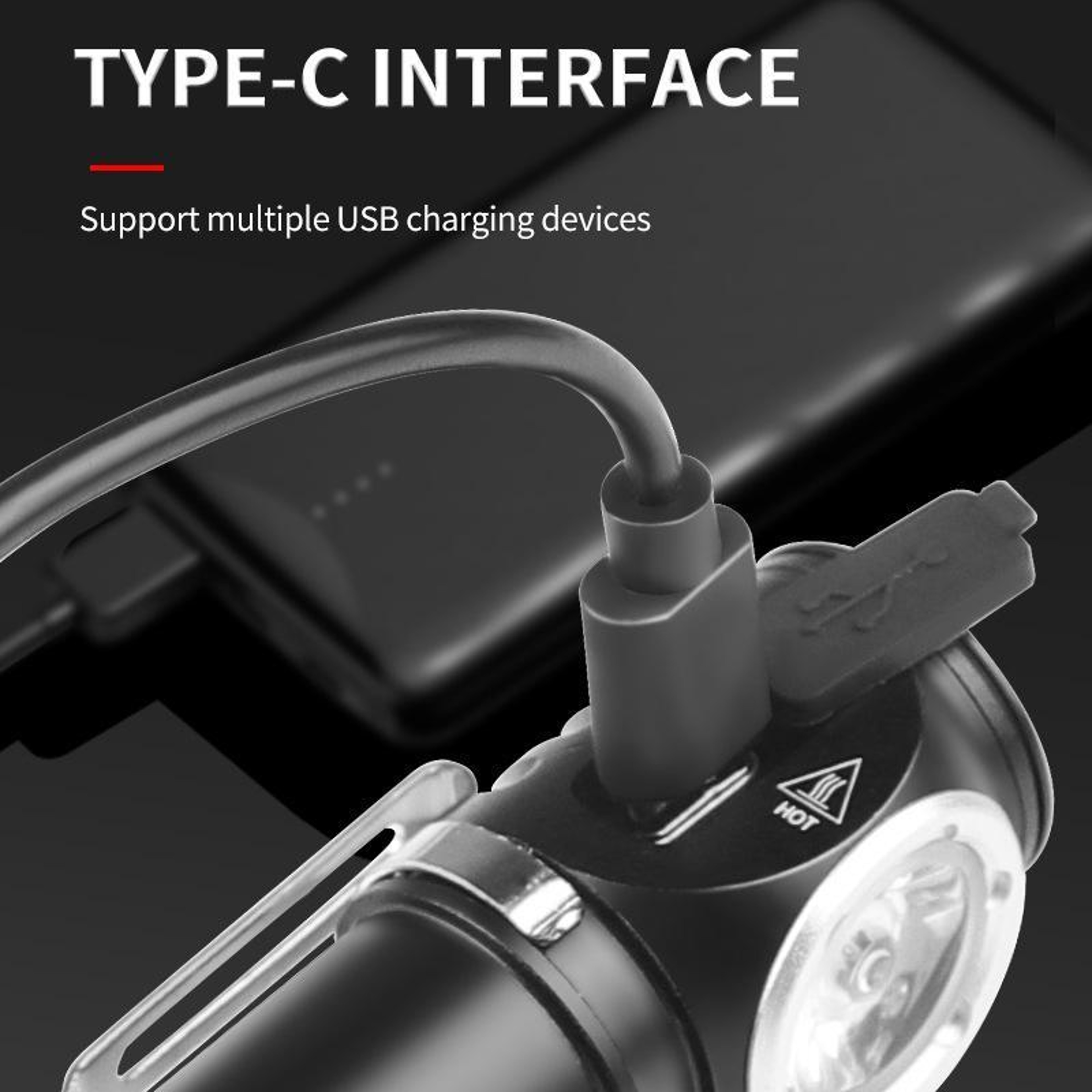 Rechargeable LED Flashlight With Magnetic Headlight Portable  Multifunctional 3