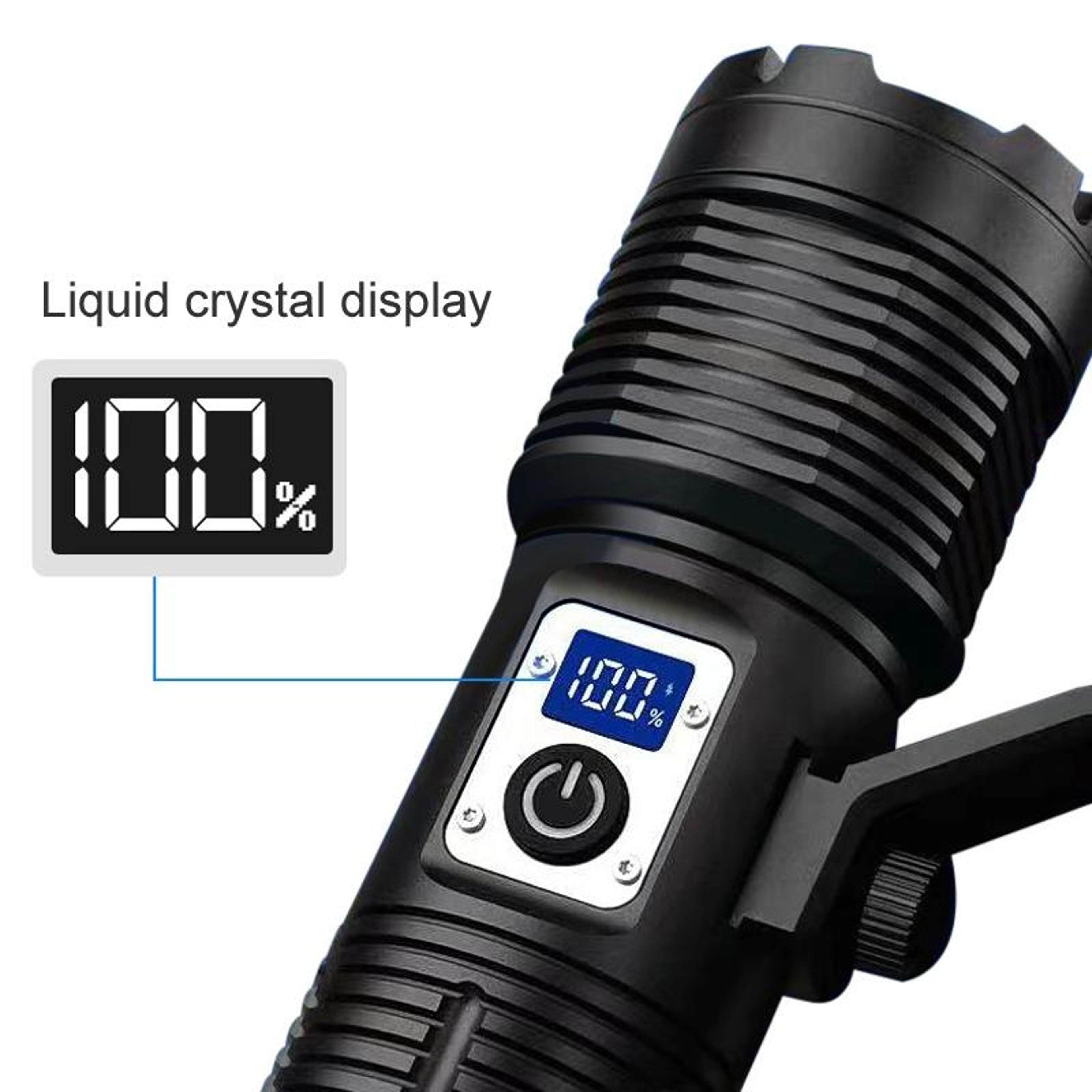 XHP160 Telescopic Zoom Searchlight Doublehead Portable Outdoor Patrol LED Digital Flashlight 5