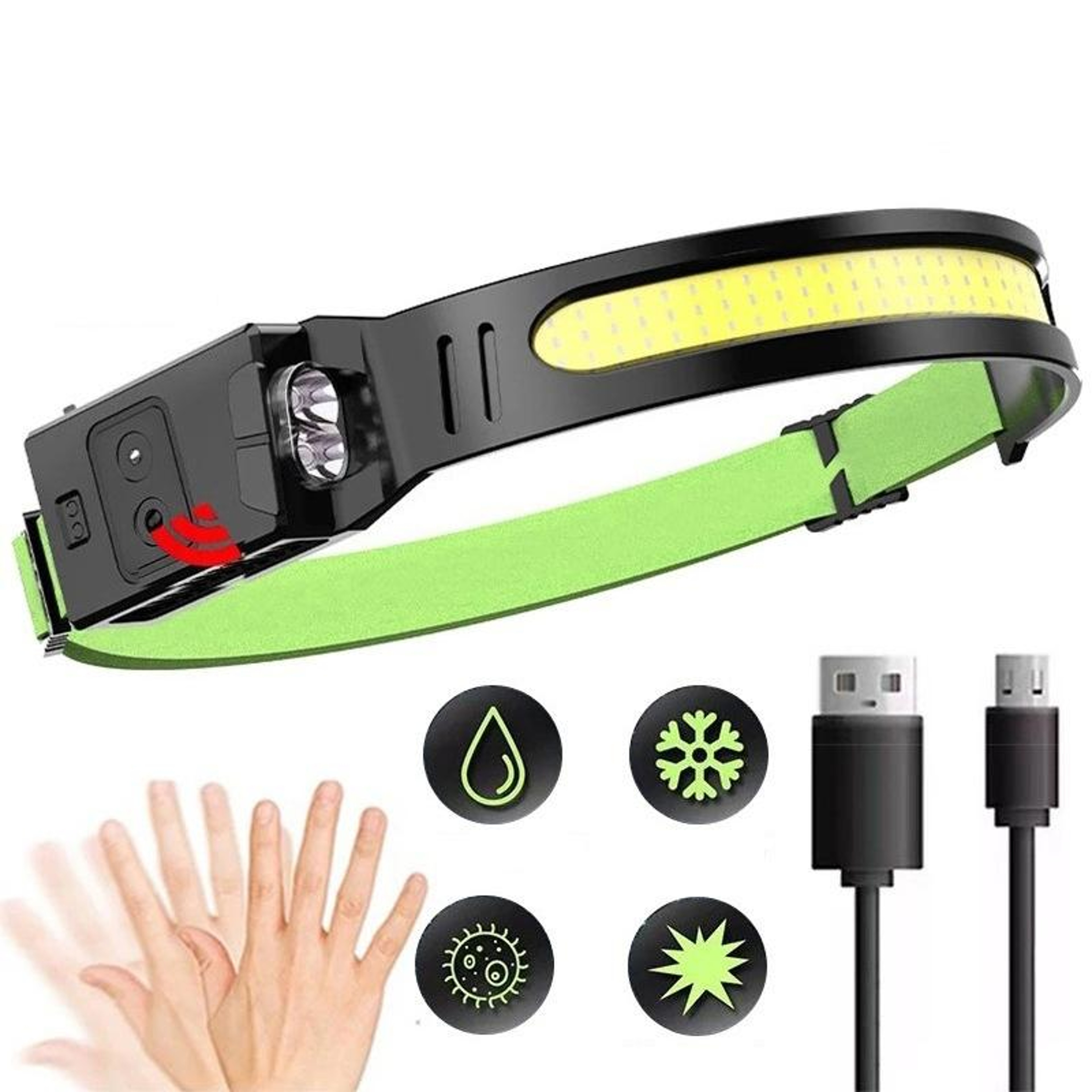 ProActive Ultra Bright Running  Cycling Head Torch Waterproof LED Sensor Headlight 5