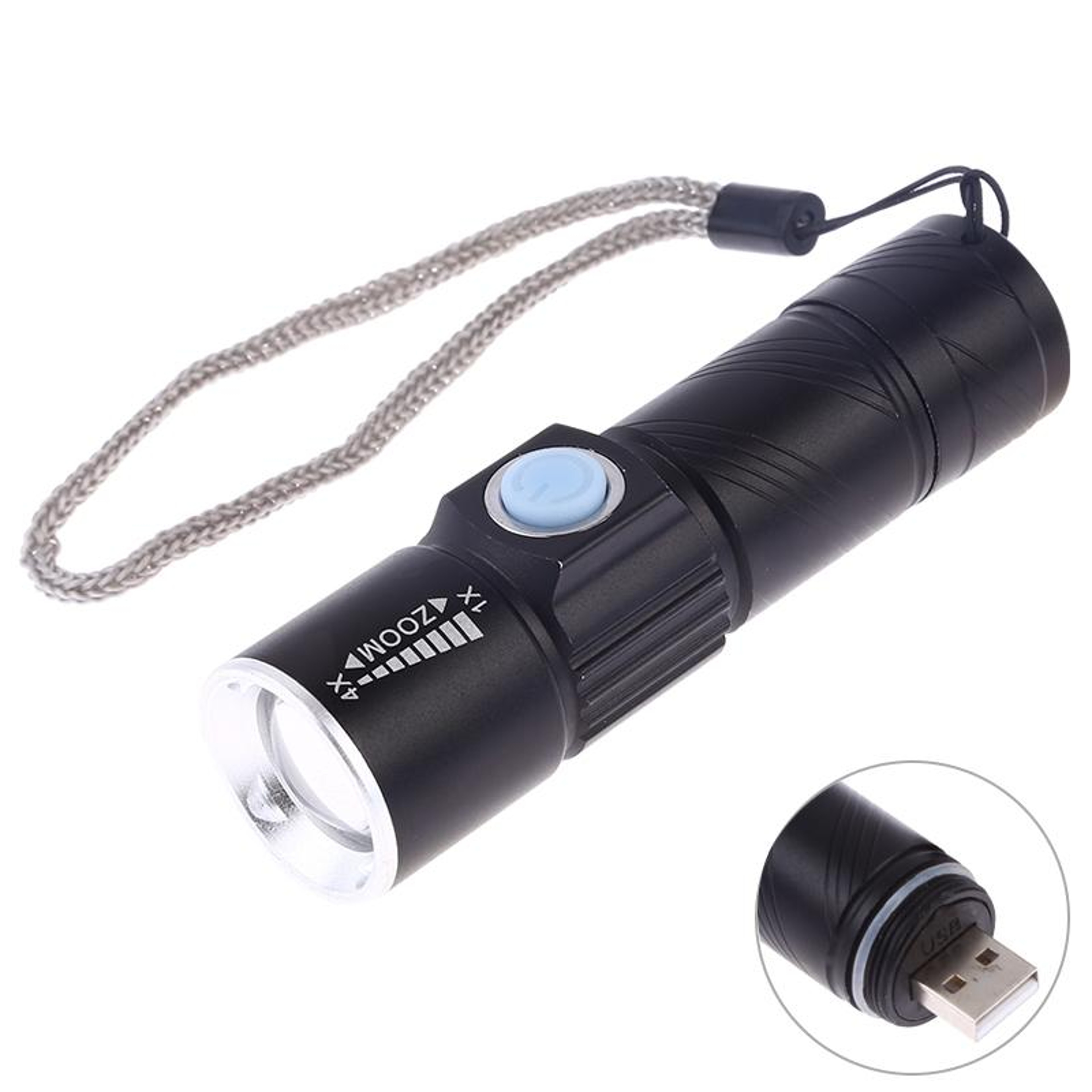 Ultra Compact Rechargeable LED Torch Flashlight With Waterproof Design 0