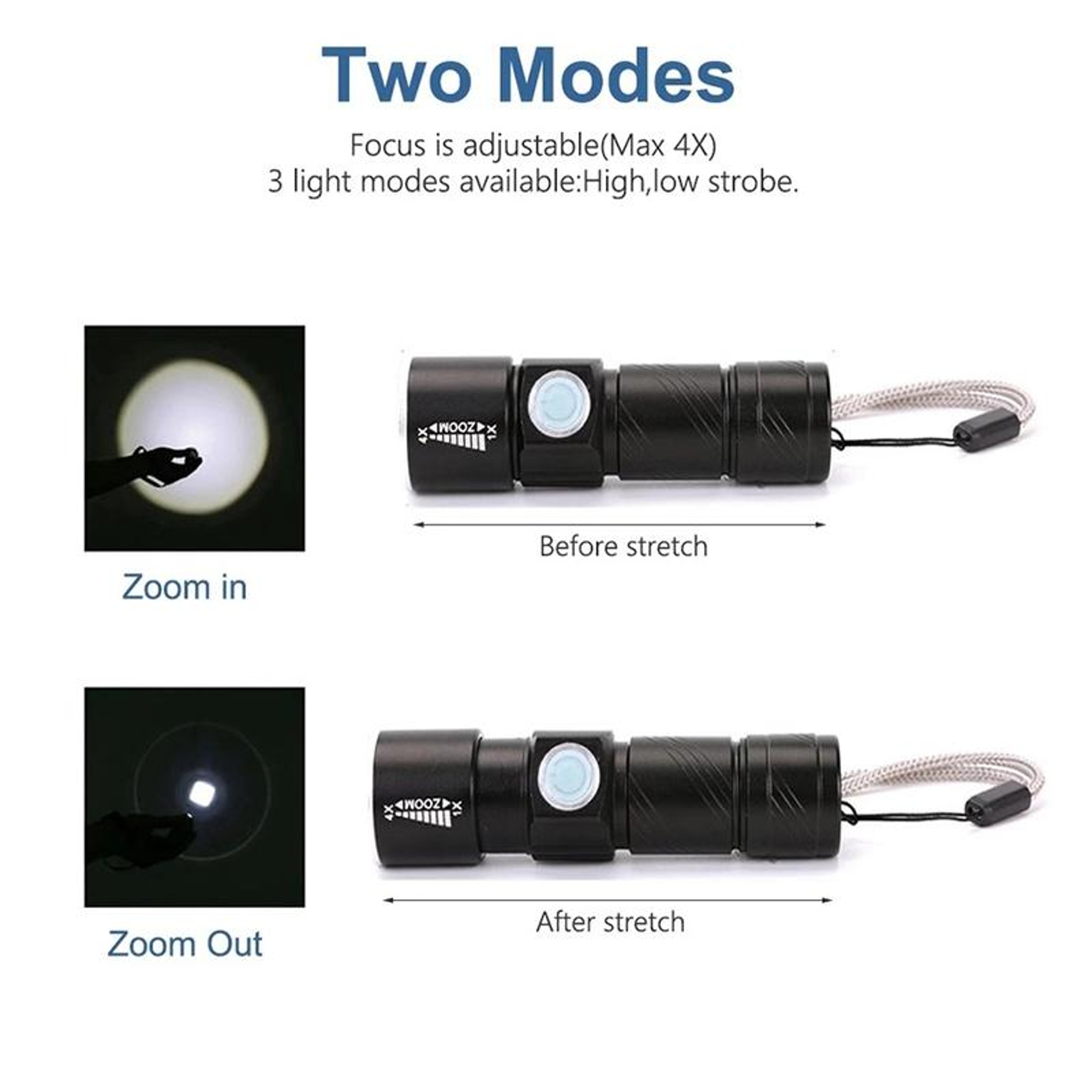 Ultra Compact Rechargeable LED Torch Flashlight With Waterproof Design 4