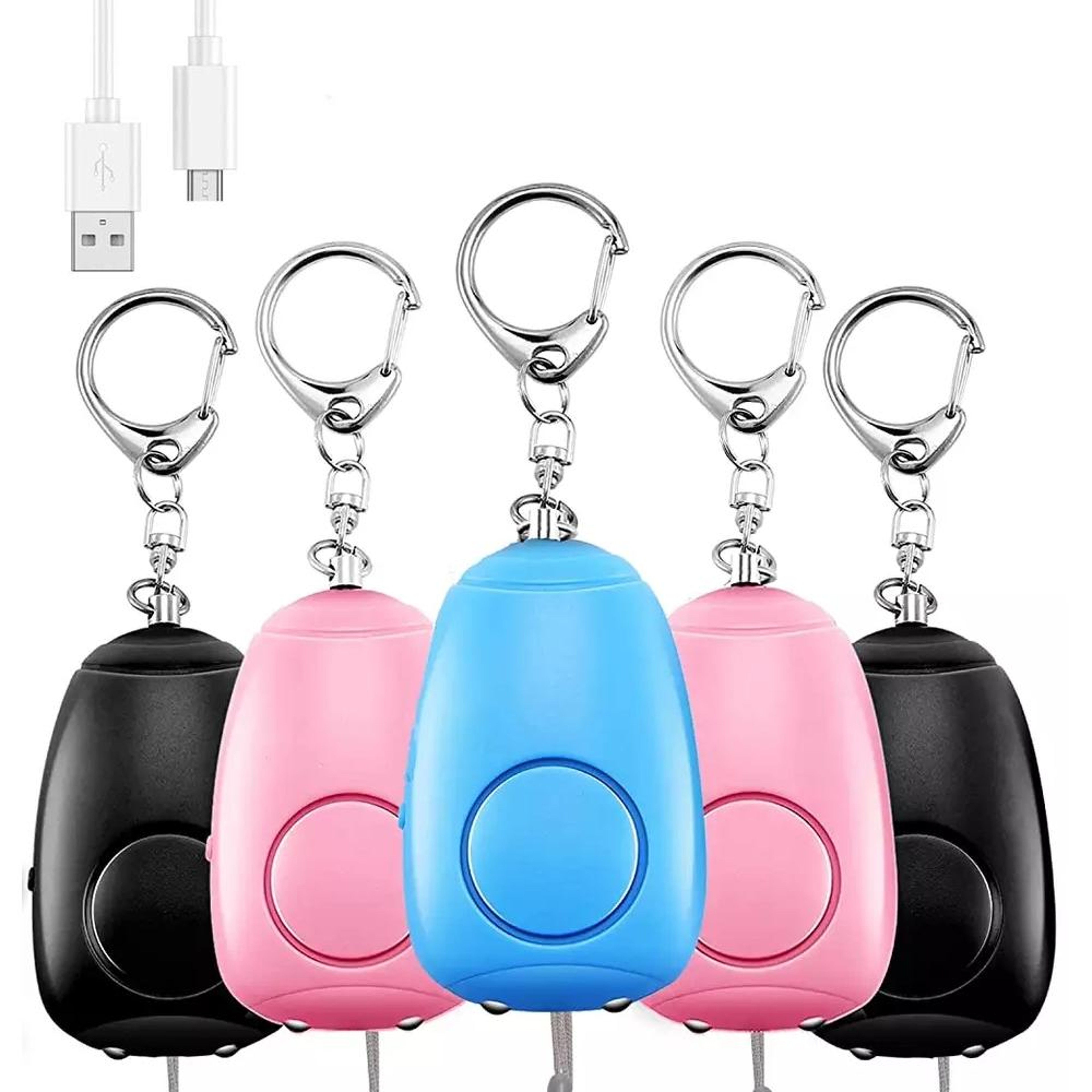 Premium 130dB Personal Safety Alarm Keychain With Dual Bright LEDs 0