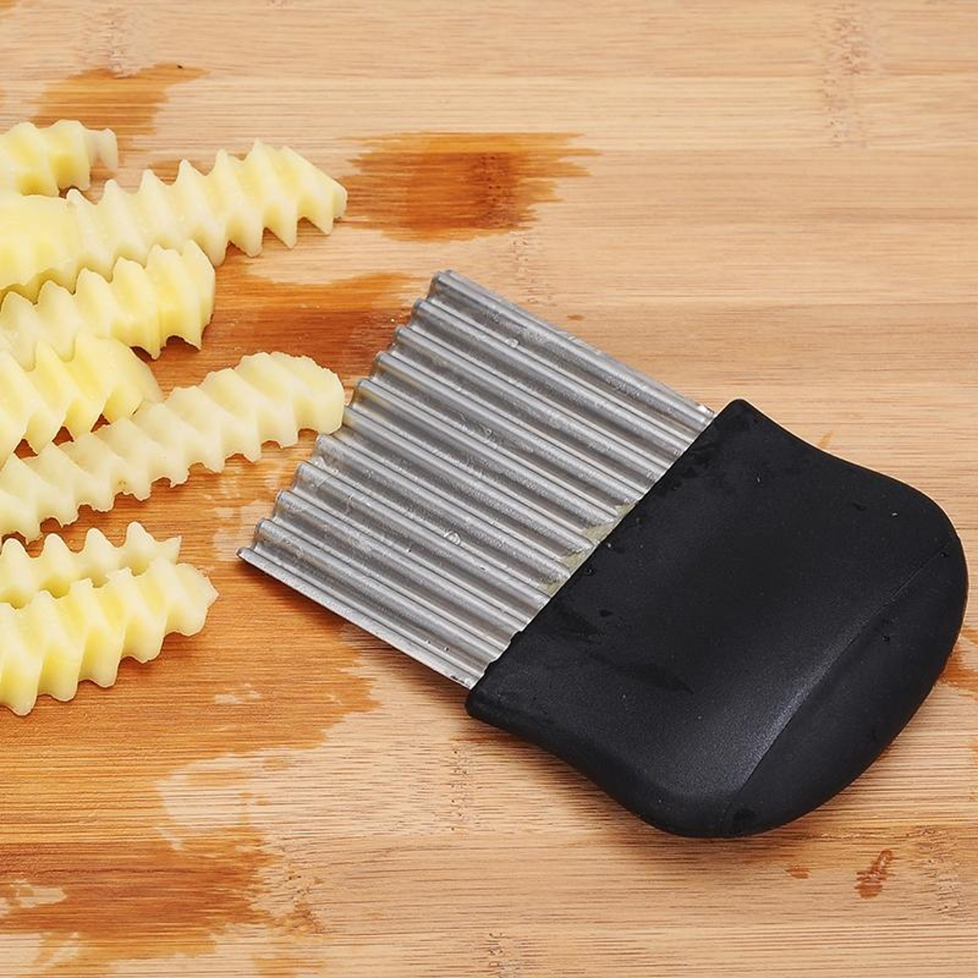 Stainless Wave Vegetable  French Fries Cutter Crinkle Cutter Knife 1