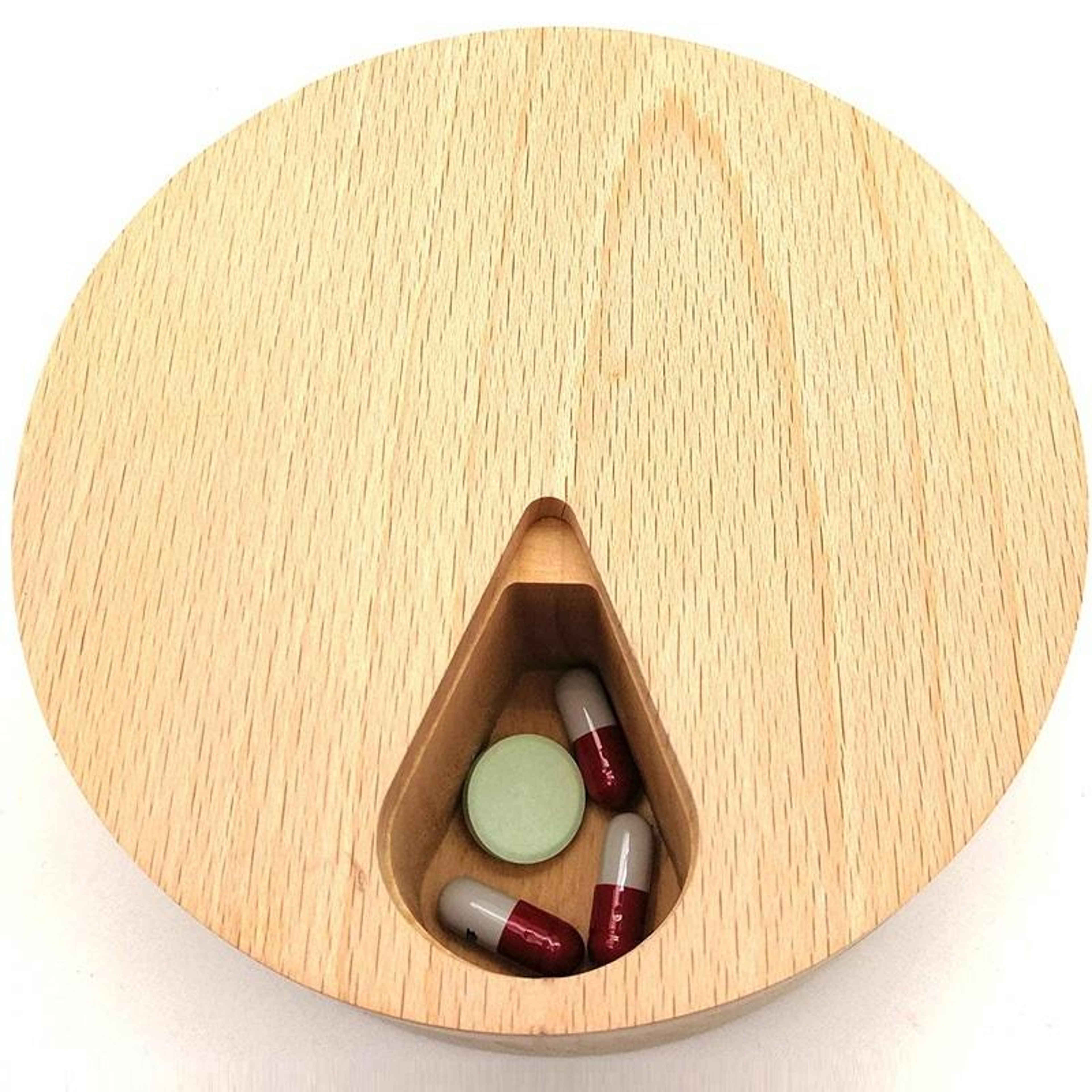 Natural Beech Wood 7 Compartment Herb & Medicine Storage Box Organizer – view 4