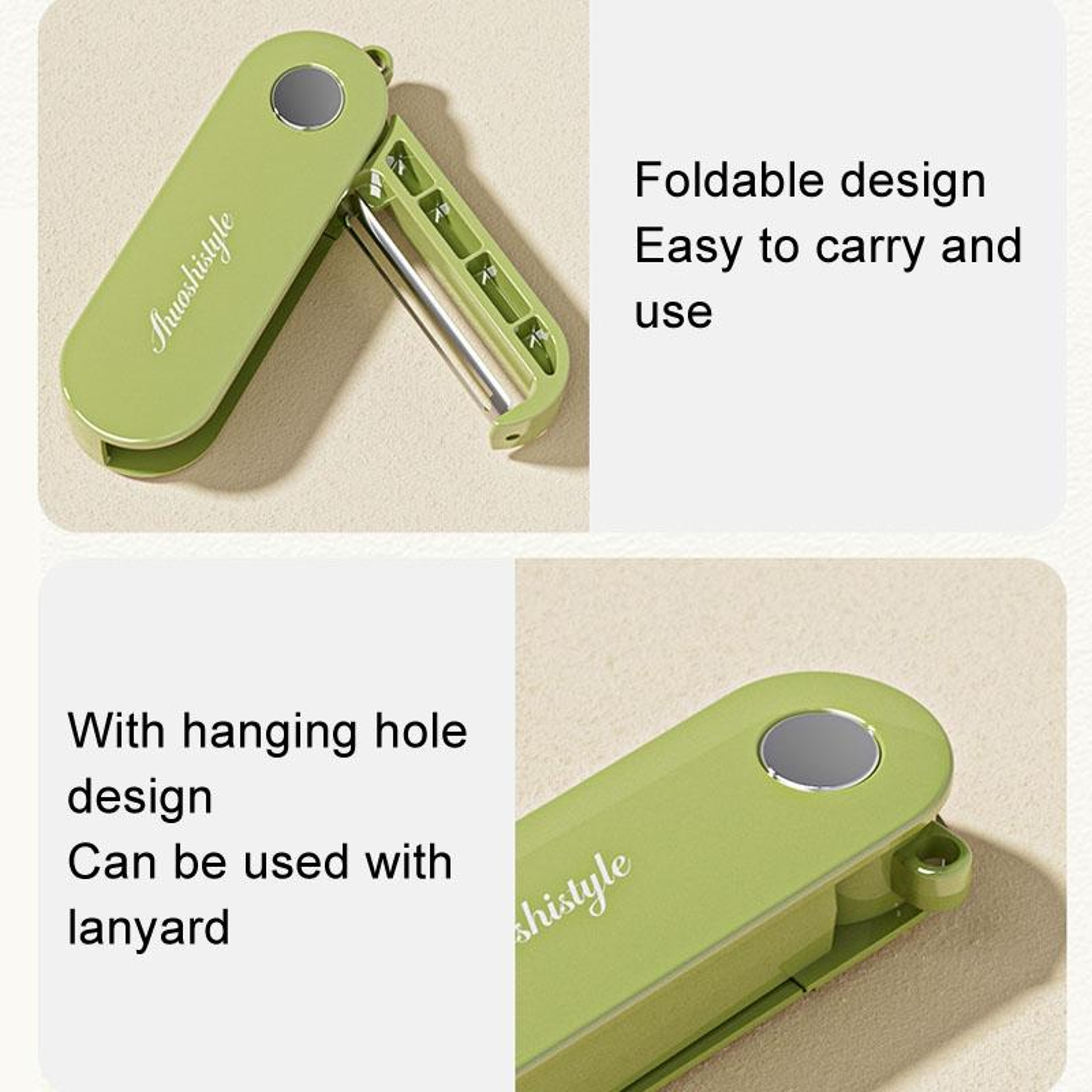 Portable Stainless Steel Folding Fruit Peeler  Knife With Swivel Blade 7