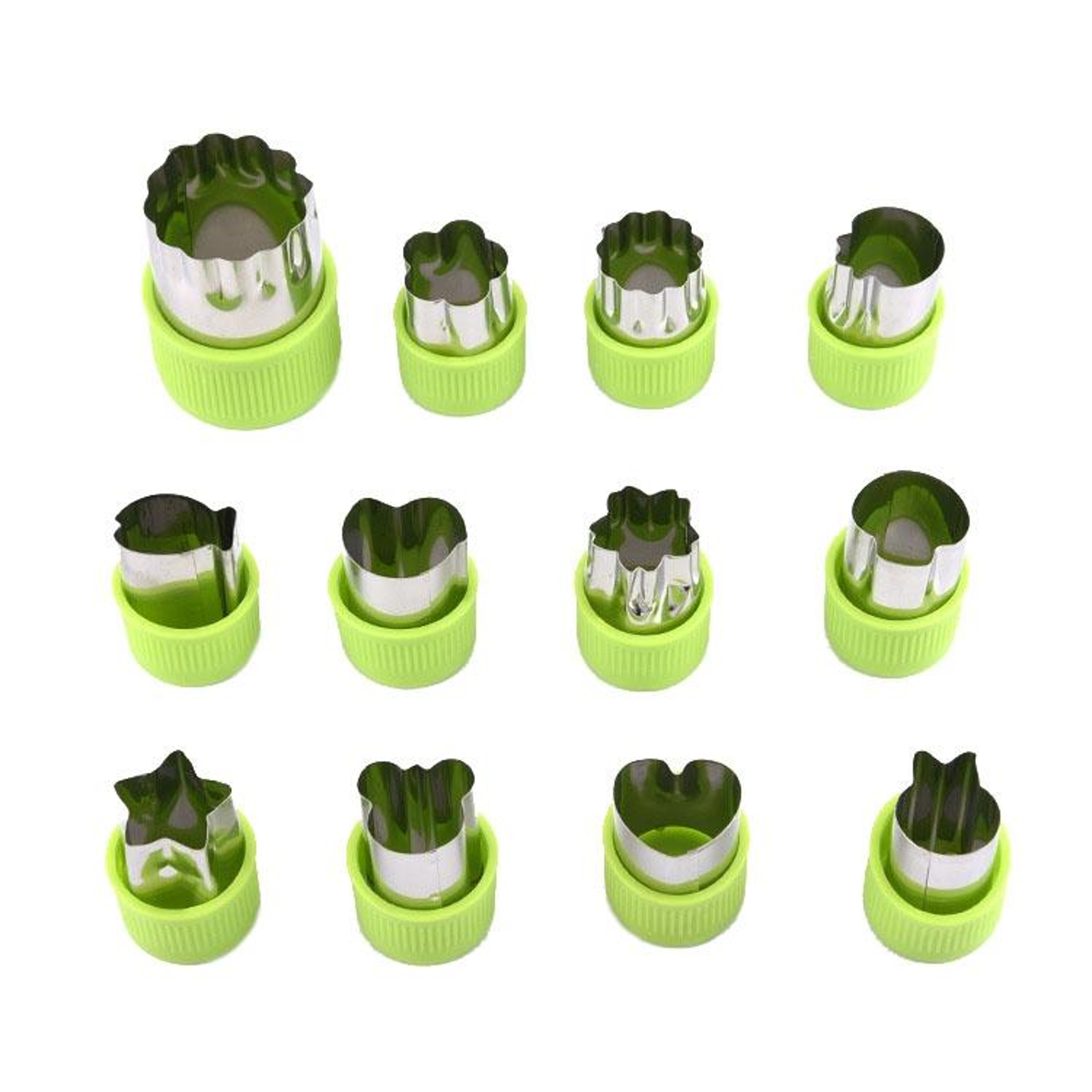 12 In 1 Mini Stainless Steel Vegetable Cutter Shapes Set For Kids Baking 7