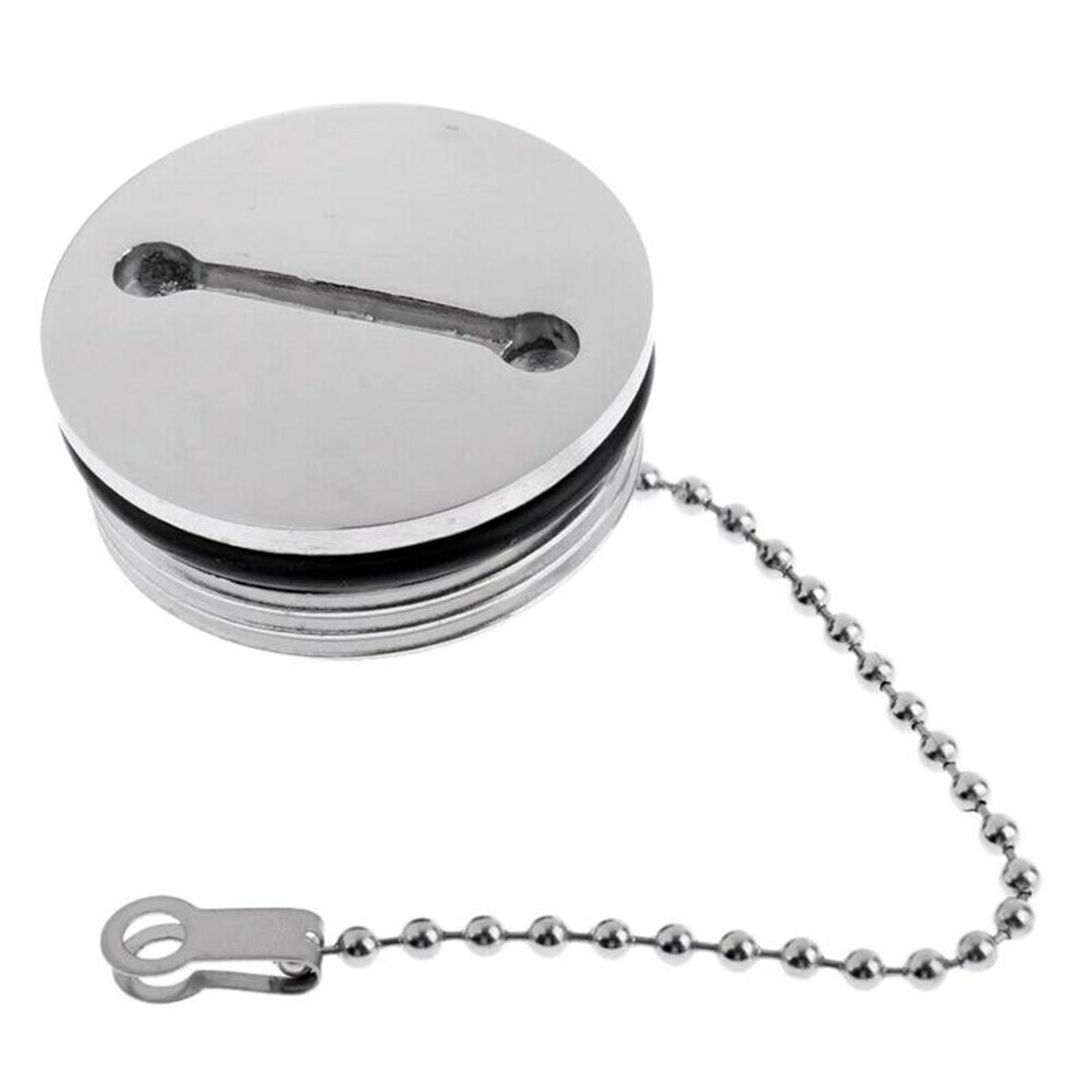 38mm Marine Fuel Deck Fill Cap With Chain 316 Stainless Steel Boat Fuel Filler Replacement 2