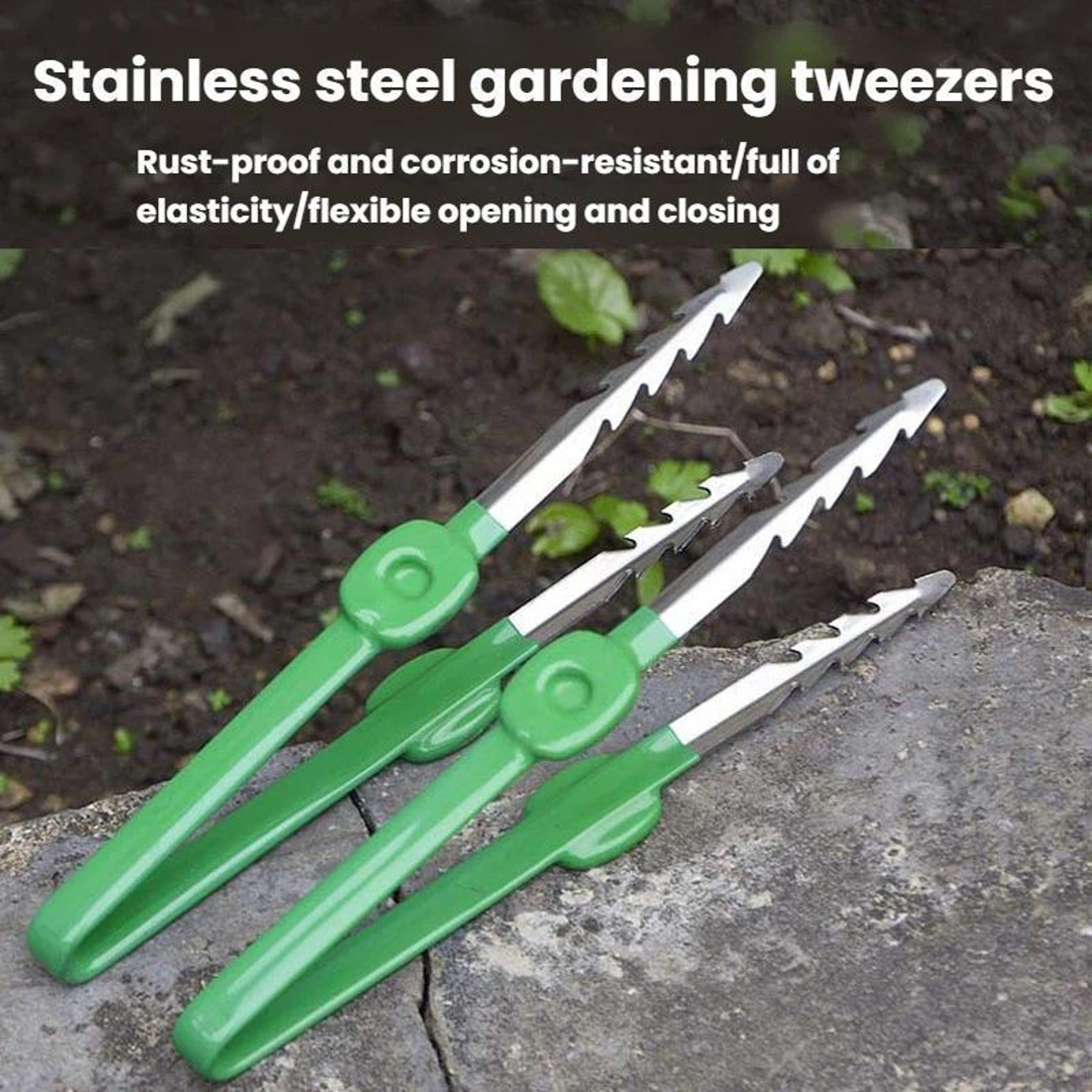 PrecisionGrip Stainless Steel Succulent Tweezers For Weeding Transplanting  Garden Plant Care 1