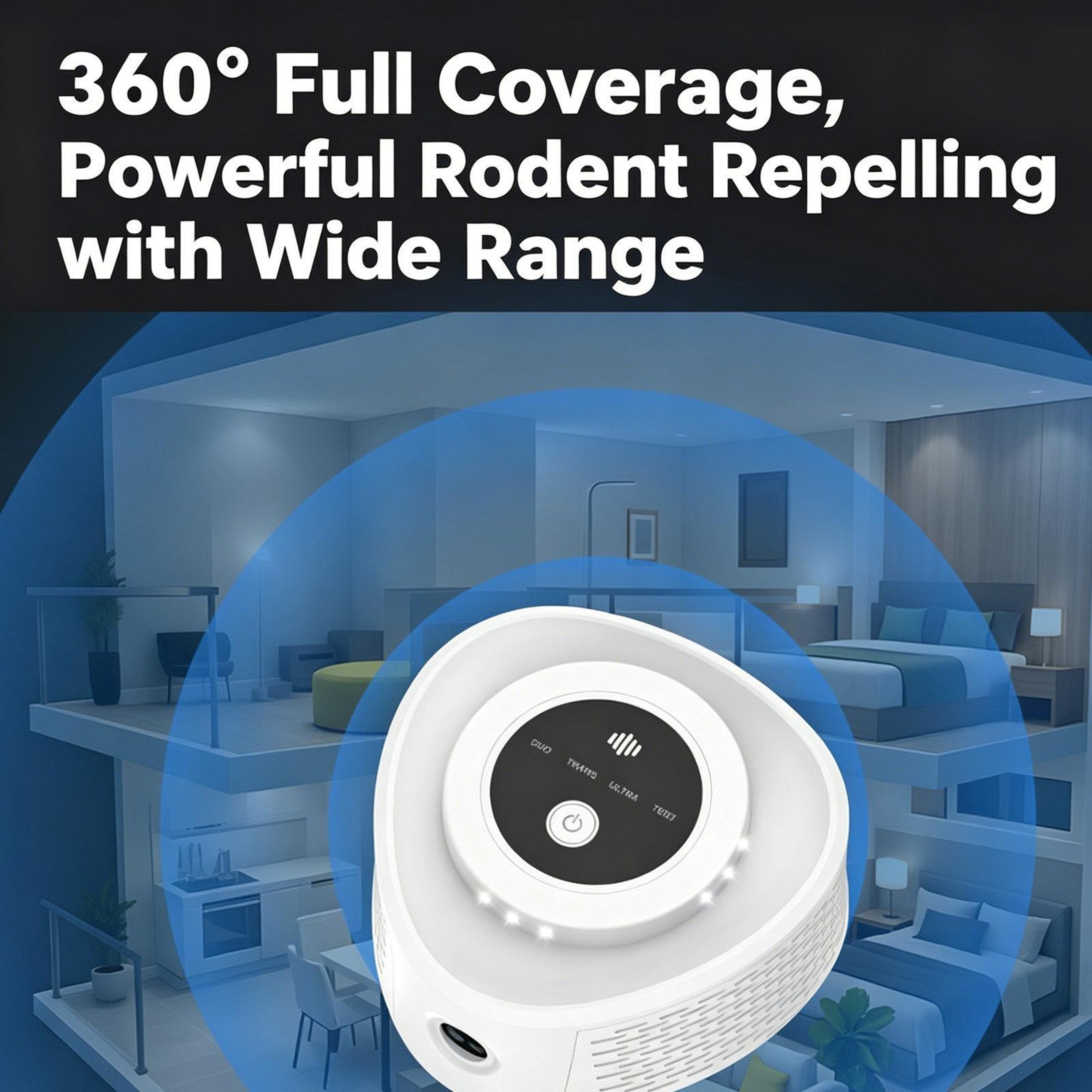 UltraShield 360 Ultrasonic Pest Repeller For Mice Mosquitoes  Cockroaches 2