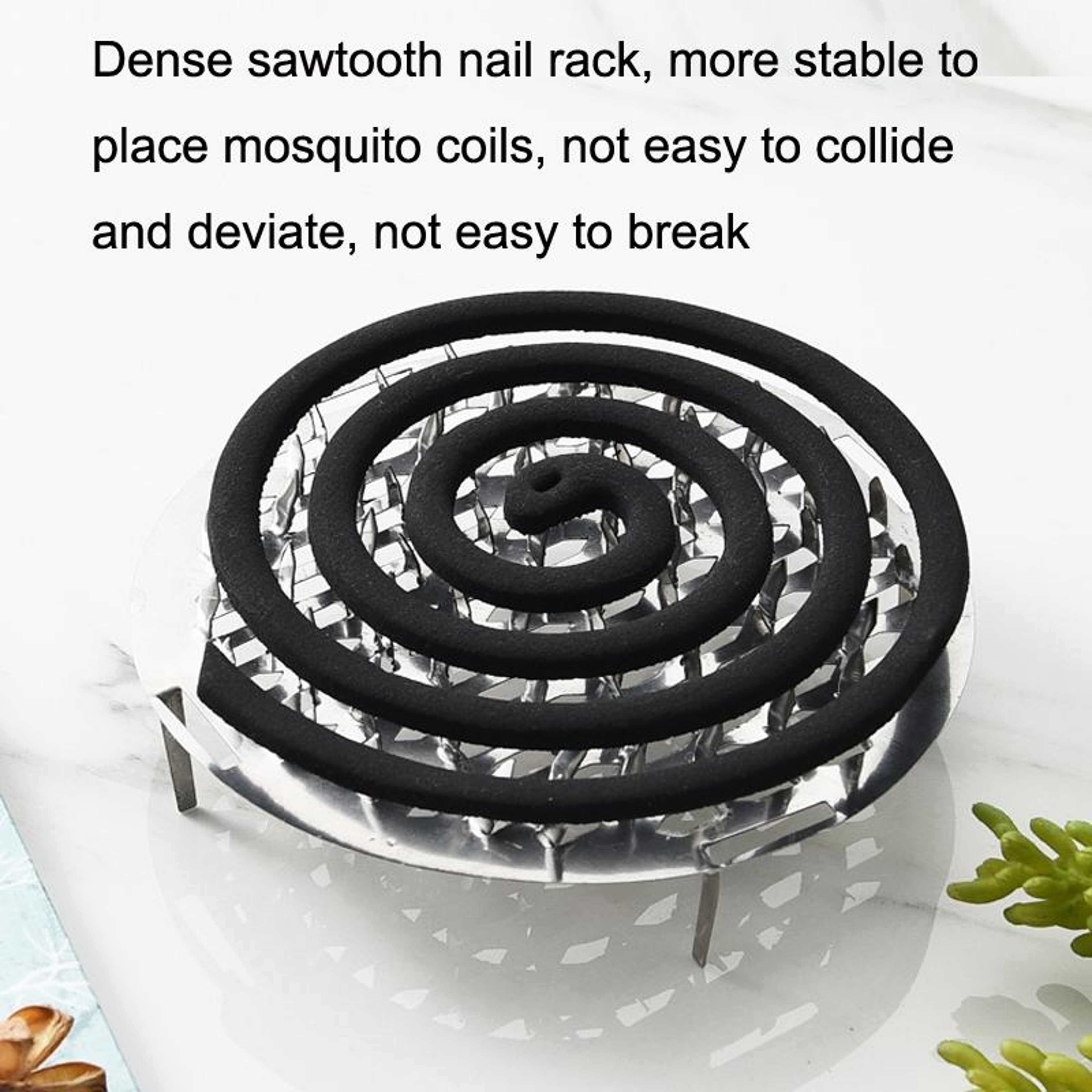 Premium Stainless Steel Mosquito Coil Holder  Mosquito Incense Tray Box Fireproof Household Repelle 4