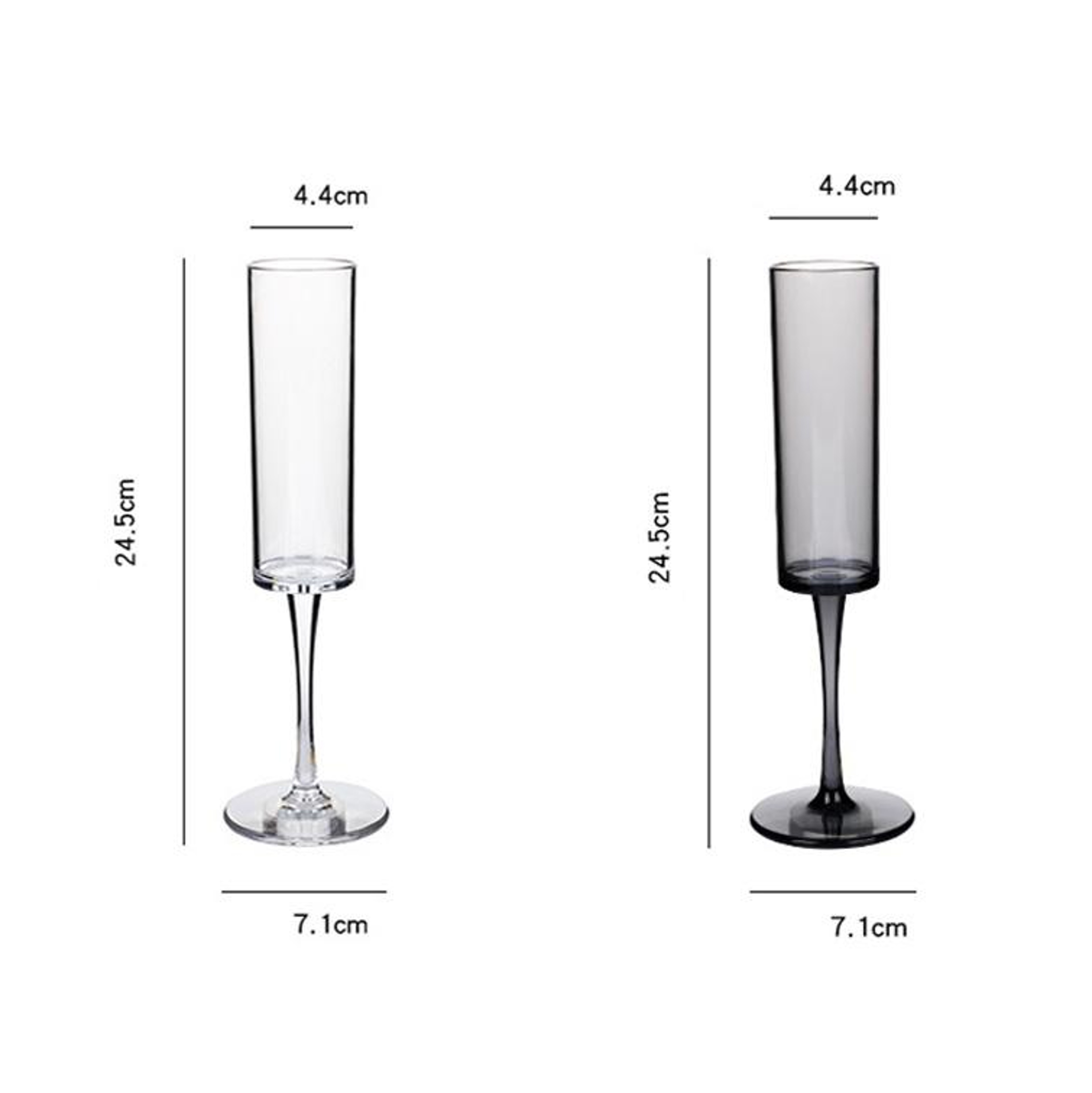 Premium 165ml Acrylic Champagne Glasses Elegant Unbreakable Champagne Flutes 2