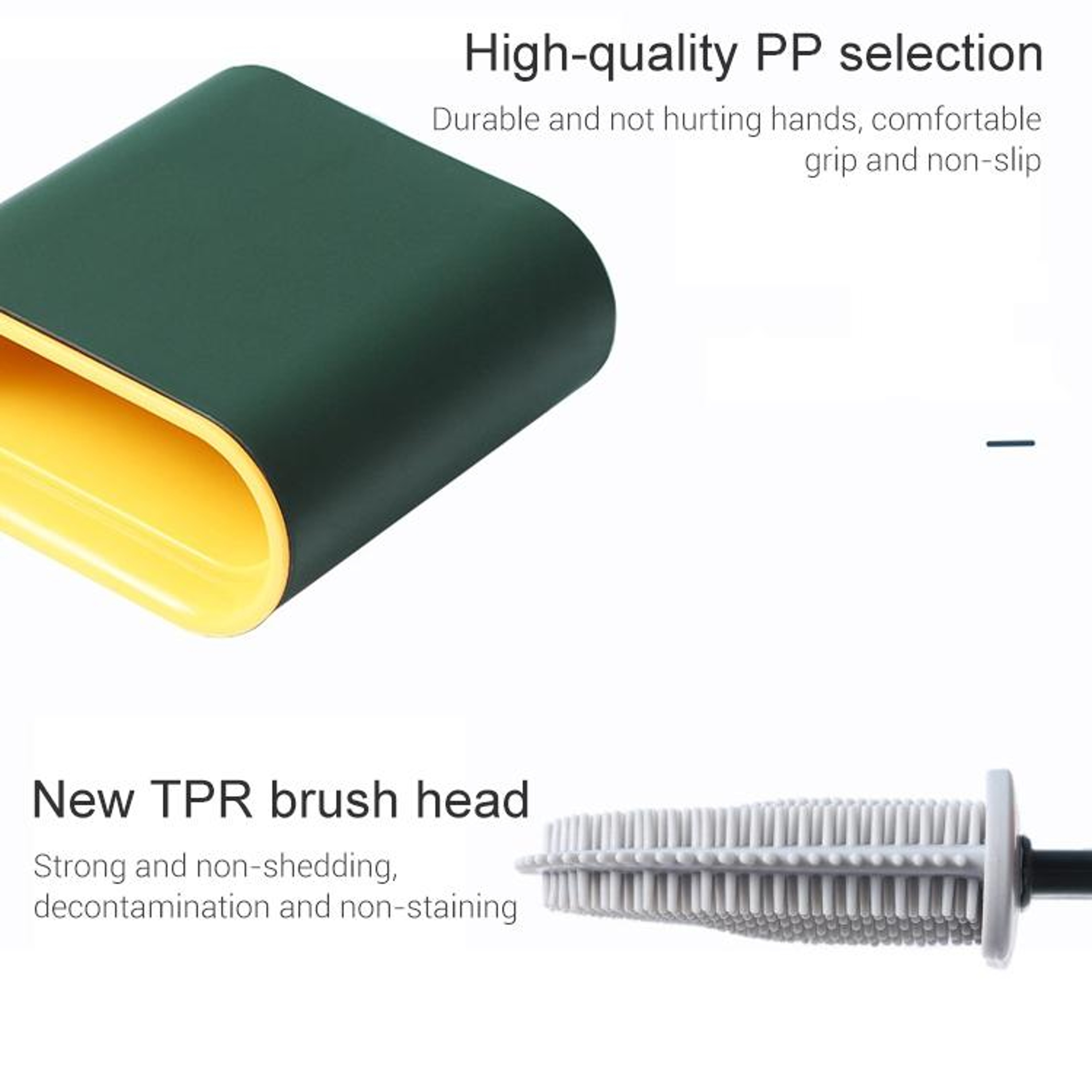 TPR Long Handle Toilet Brush Deep Clean Toilet Bowl With Anti Odour Cover 3