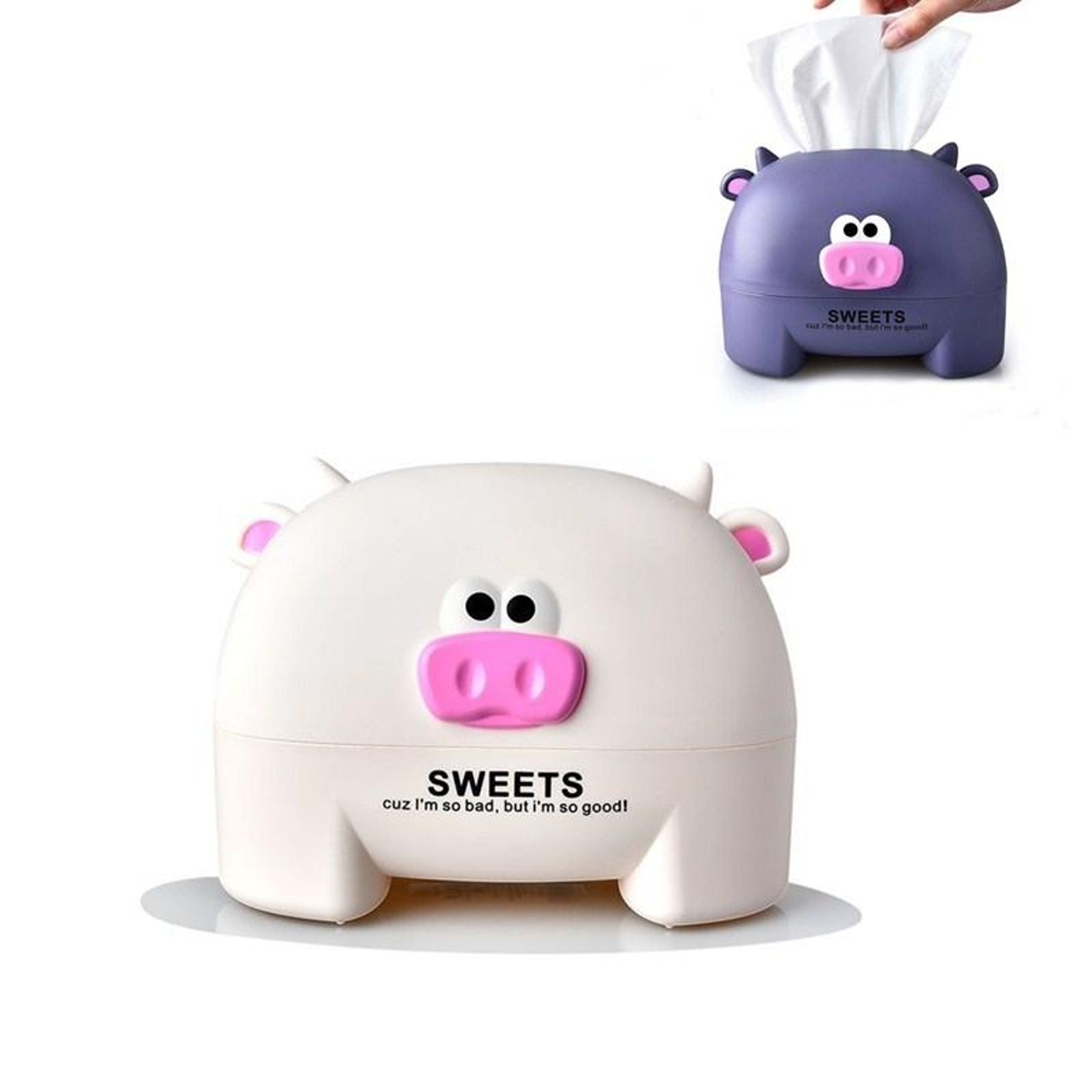 Cute Cow Tissue Box Cover Cartoon Desktop Tissue Dispenser For Home  Office 1