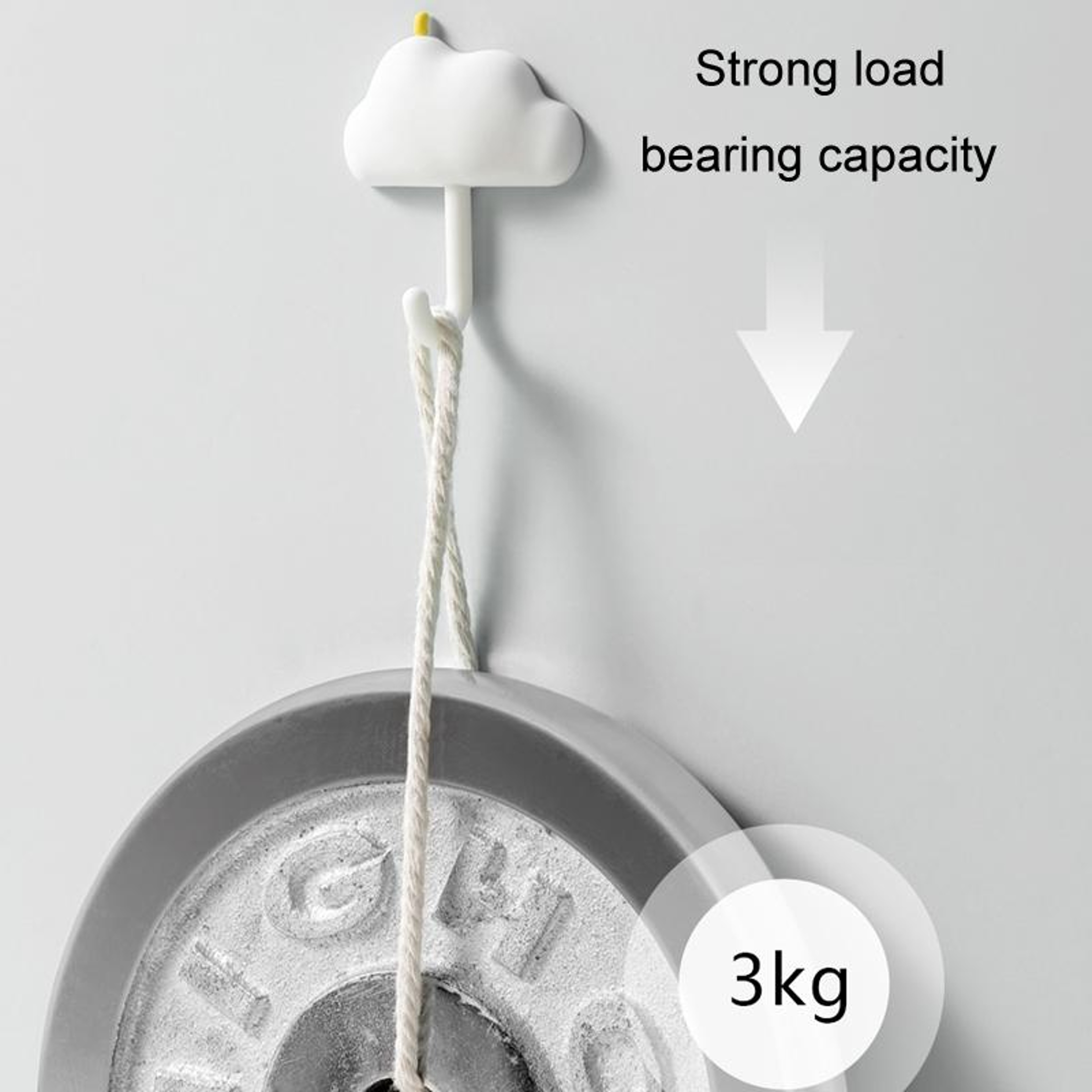 Cloud Shaped Adhesive Wall Hooks Set No Drill Damage Free Hanging Hooks – view 7