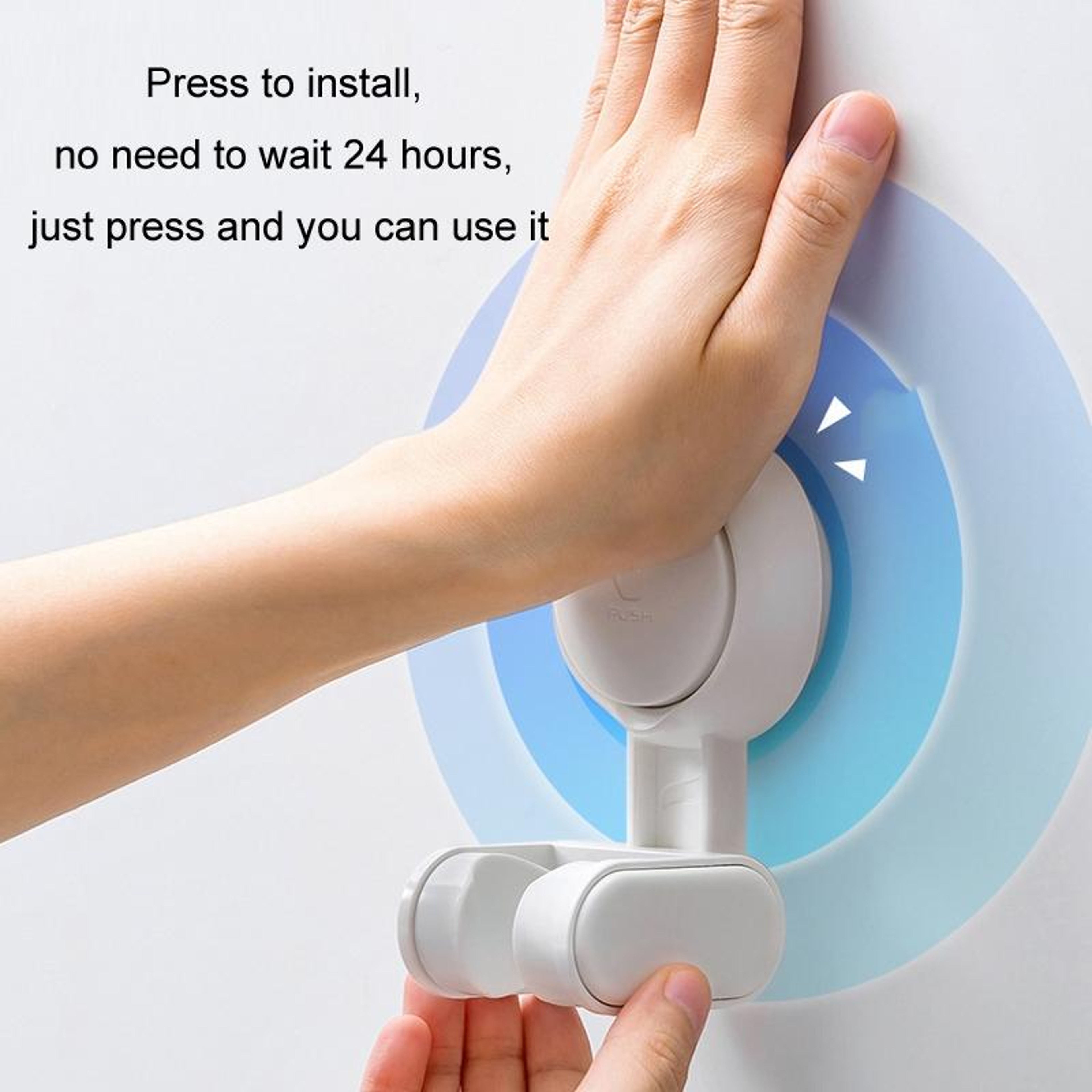 Adjustable Suction Cup Shower Head Holder Wall Mount No Drill Bracket 2