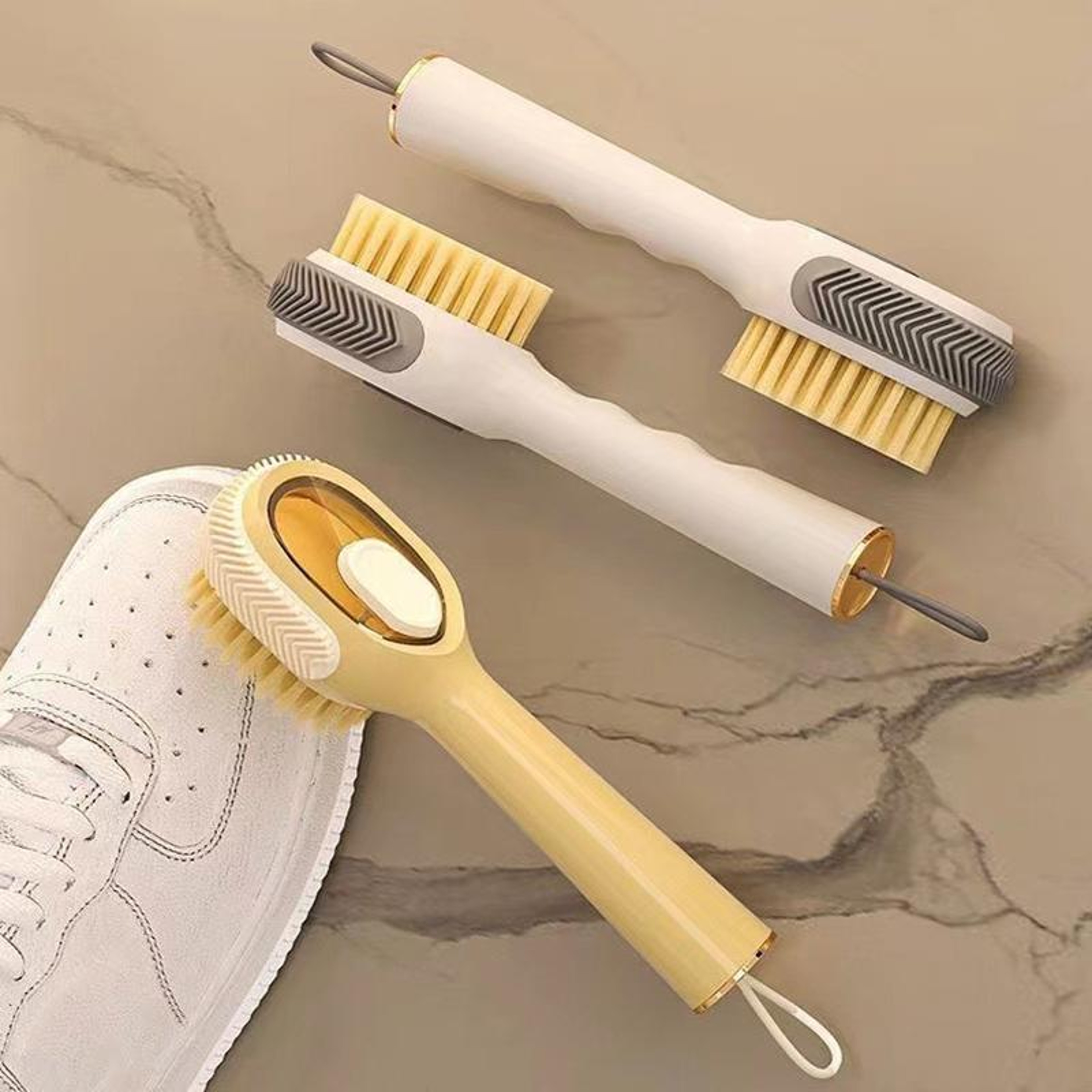 Liquid Dispensing Shoe  Laundry Cleaning Brush With Soft Bristles And Silicone Scrubber 8