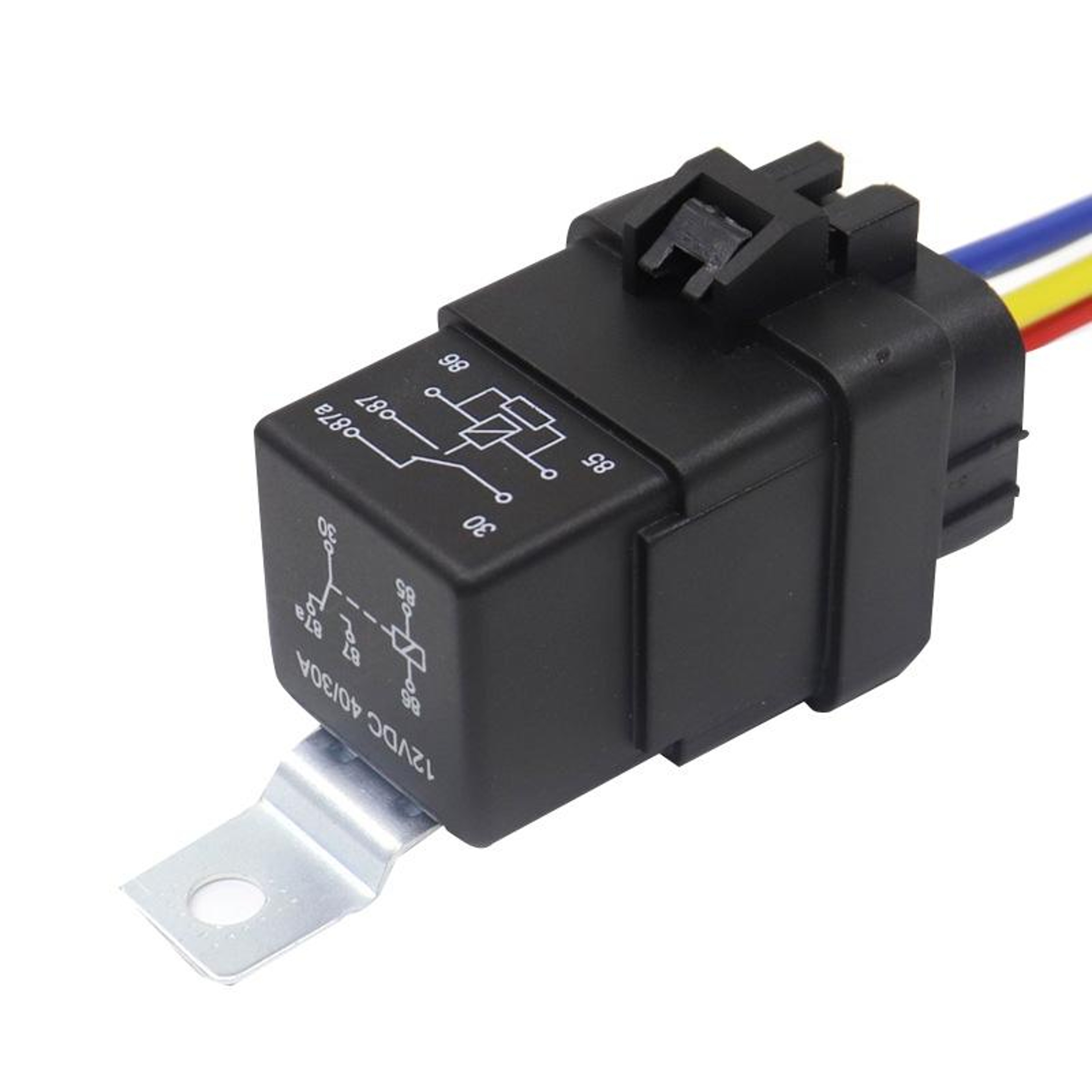 1040 Waterproof 5 Pin Automotive Relay 40A With Mounting Bracket For Reliable Vehicle Power Control 2
