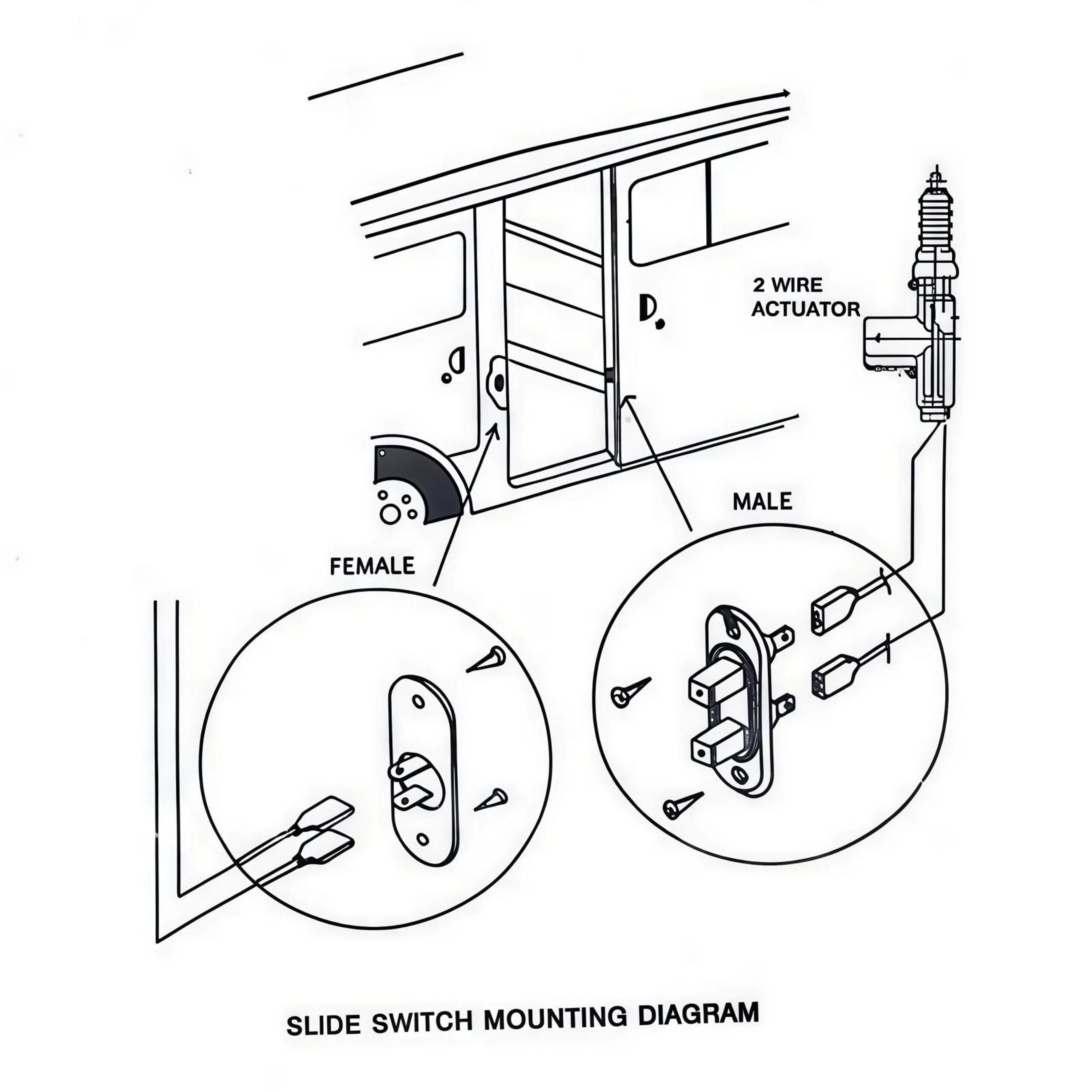 Universal Sliding Door Contact Switch For Van Central Locking Systems 1
