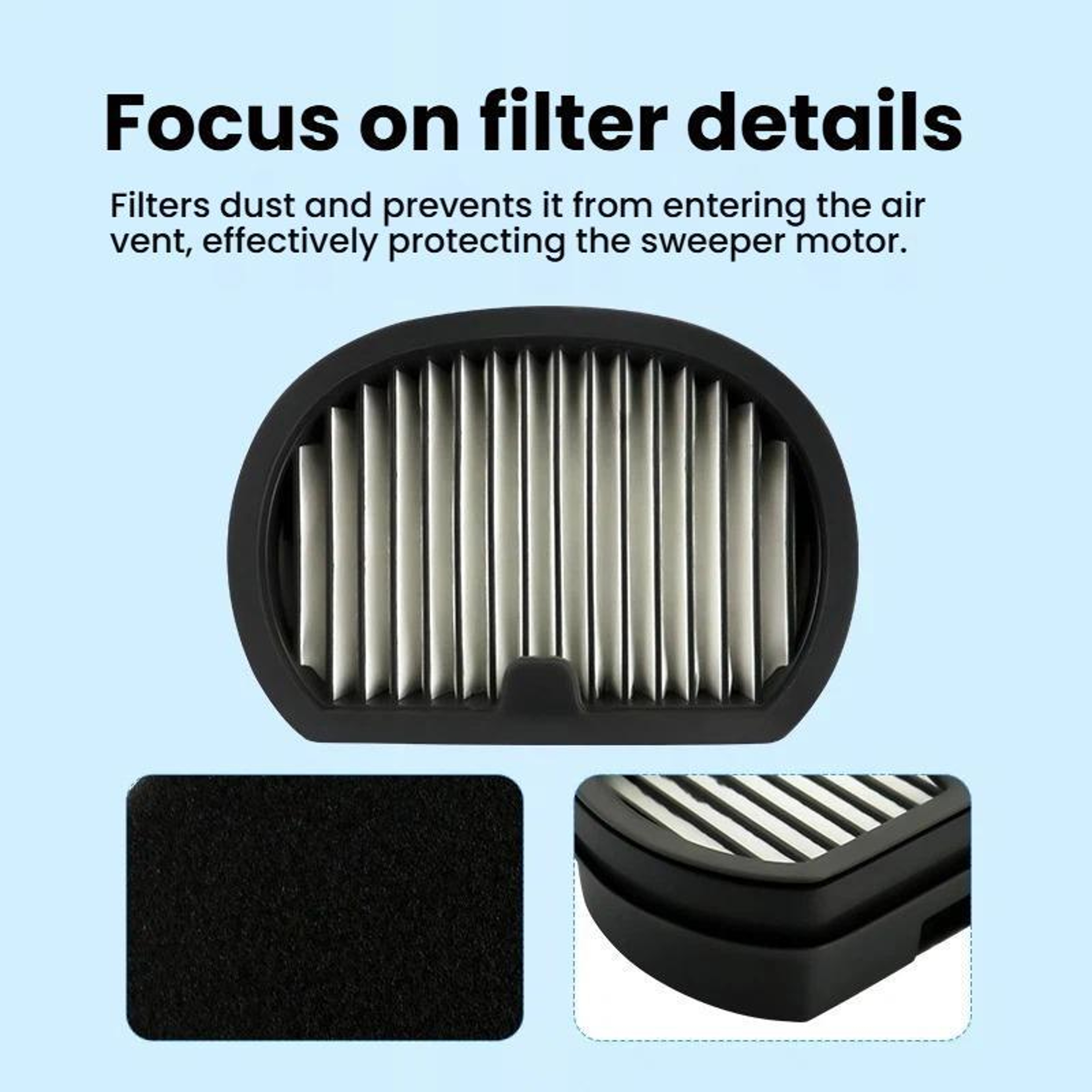 HEPA Filter Replacement For Dreame H30 H40 Series Washable Vacuum Filter Set 4