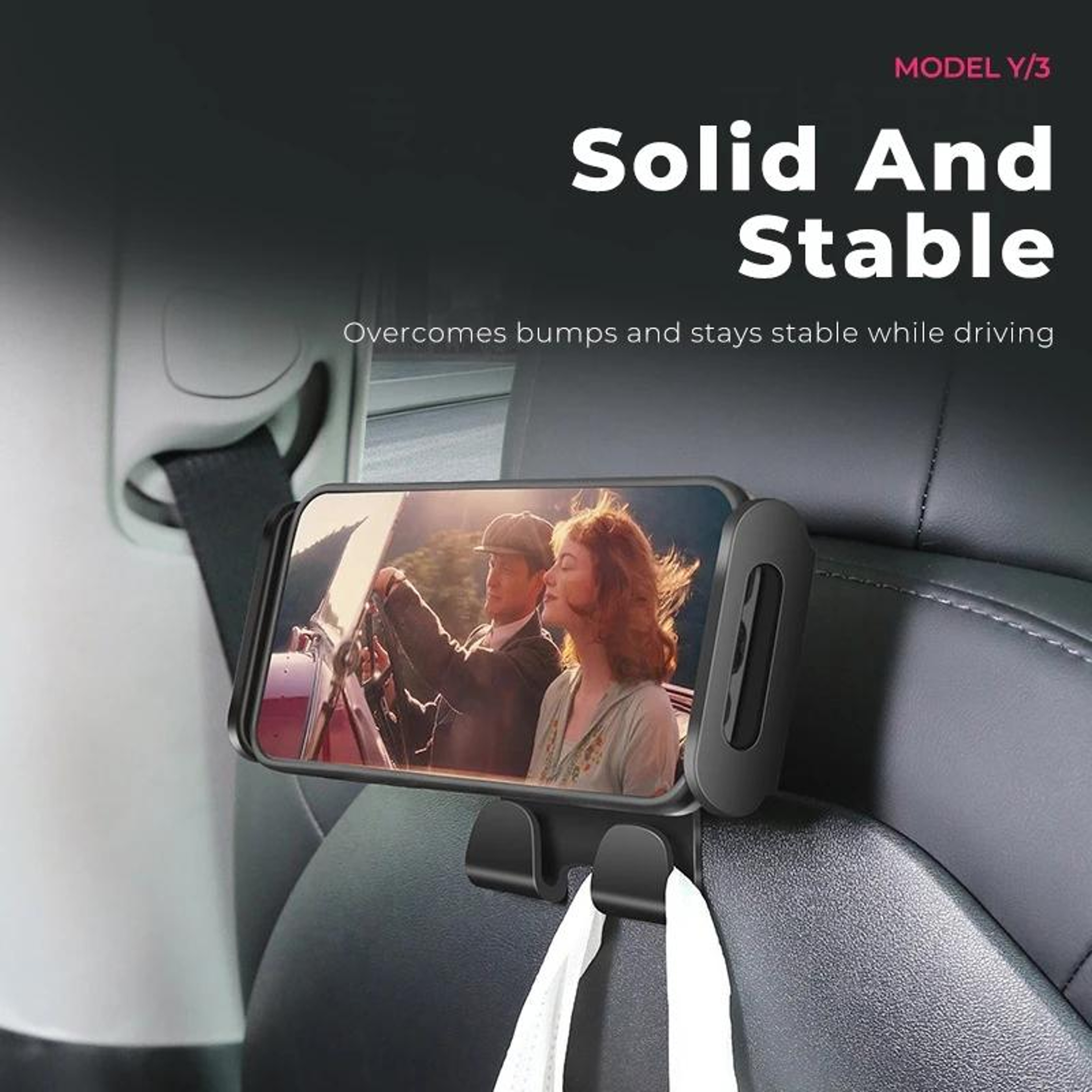 Rear Seat Phone Tablet Holder With 360 Degree Rotating Phone Bracket 3