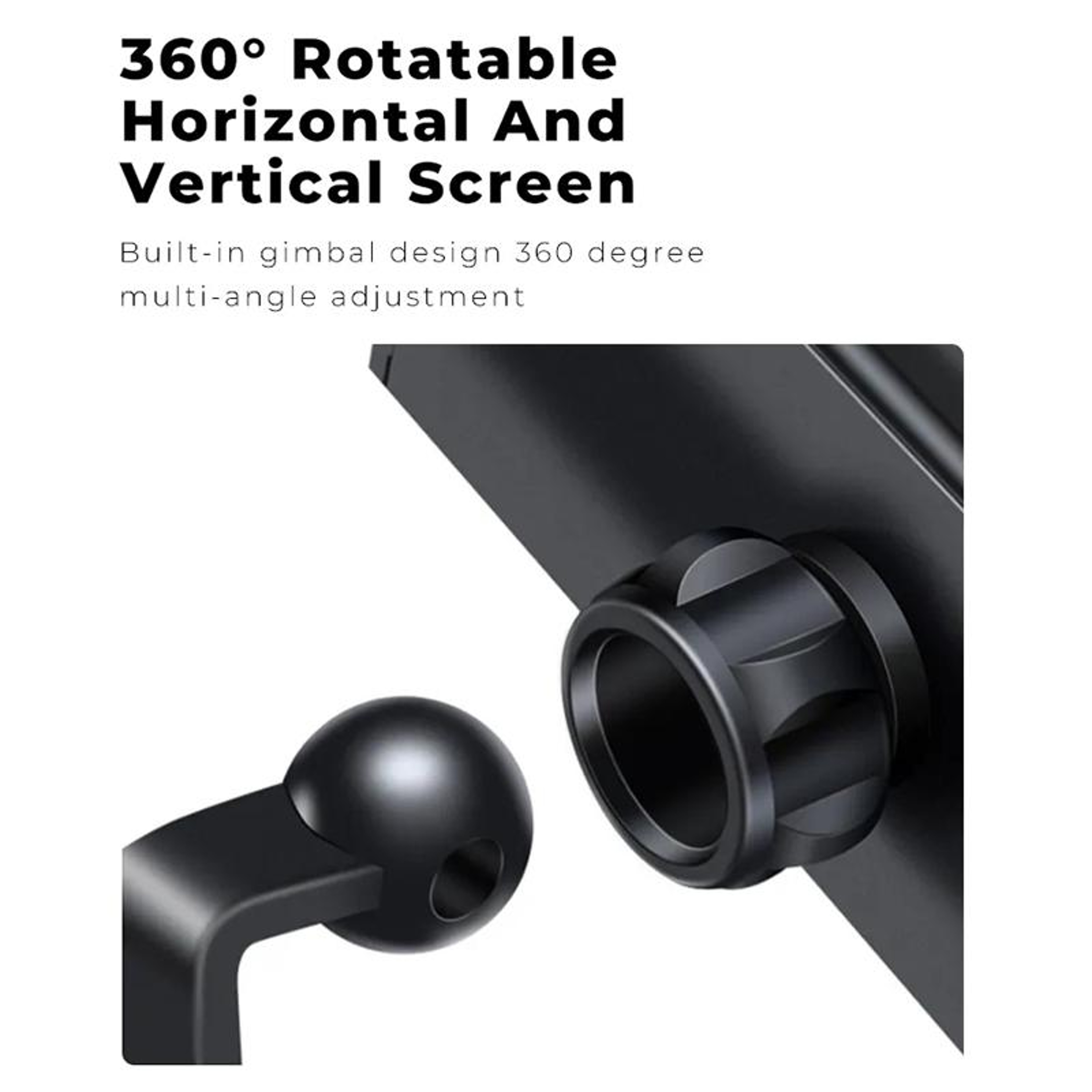 Rear Seat Phone Tablet Holder With 360 Degree Rotating Phone Bracket 5