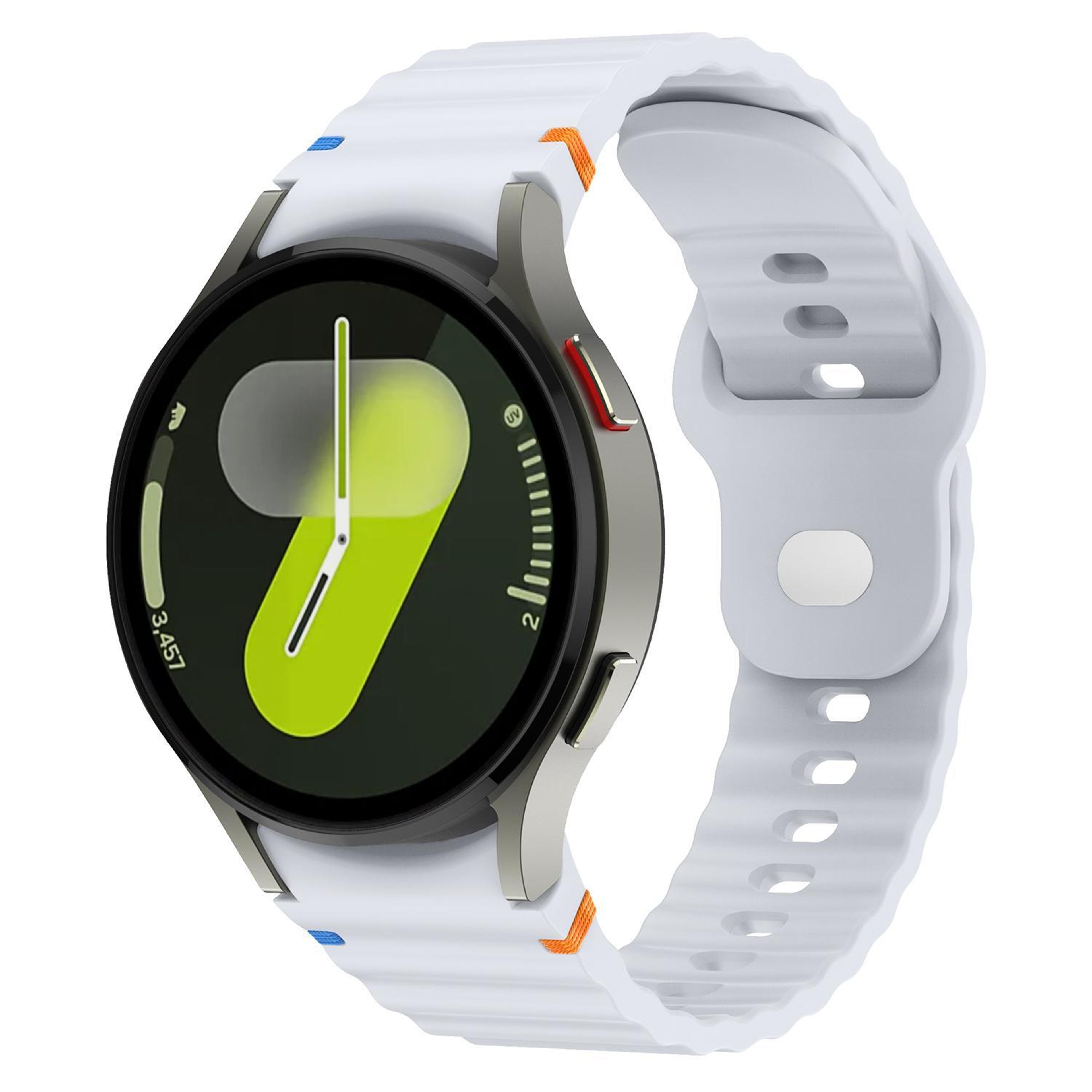 Samsung Galaxy Watch 7 Band 20mm Silicone Watch Strap With Wavy Grain Reverse Buckle 11