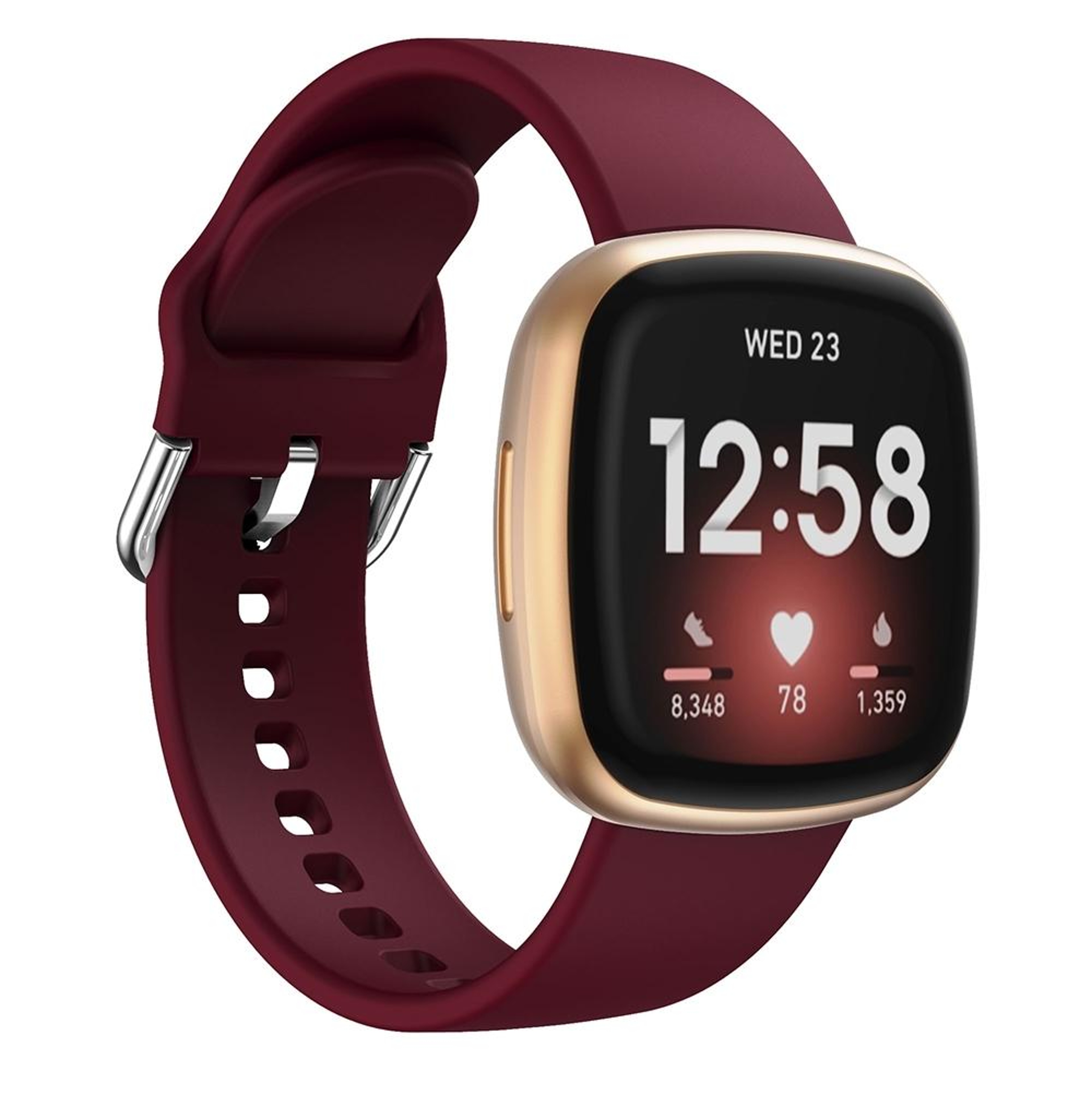 Fitbit Versa 3 Silicone Watch Band Soft Adjustable Replacement Sport Strap 8