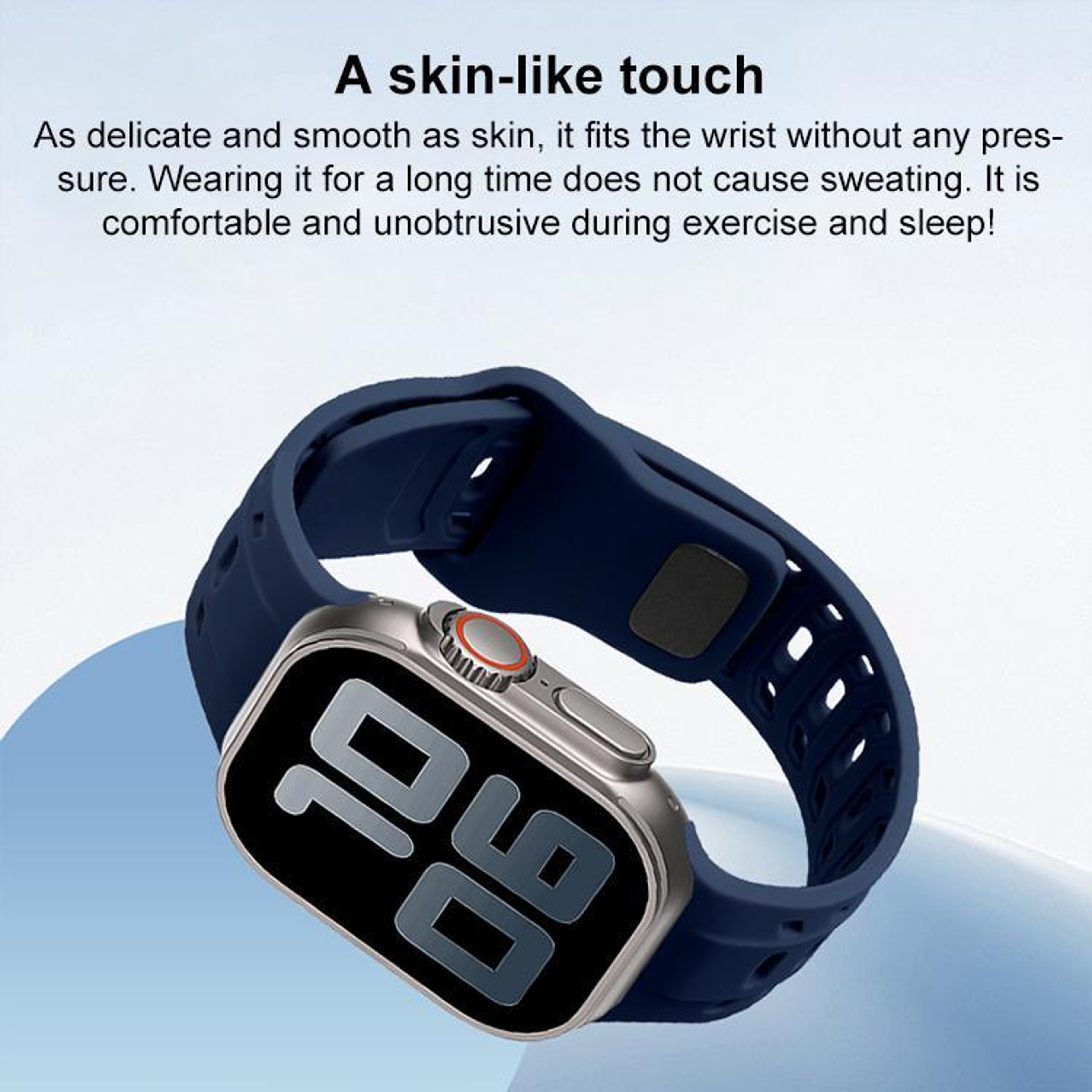 Shark Texture Silicone Sport Watch Band For Apple Watch Waterproof Replacement Strap 9