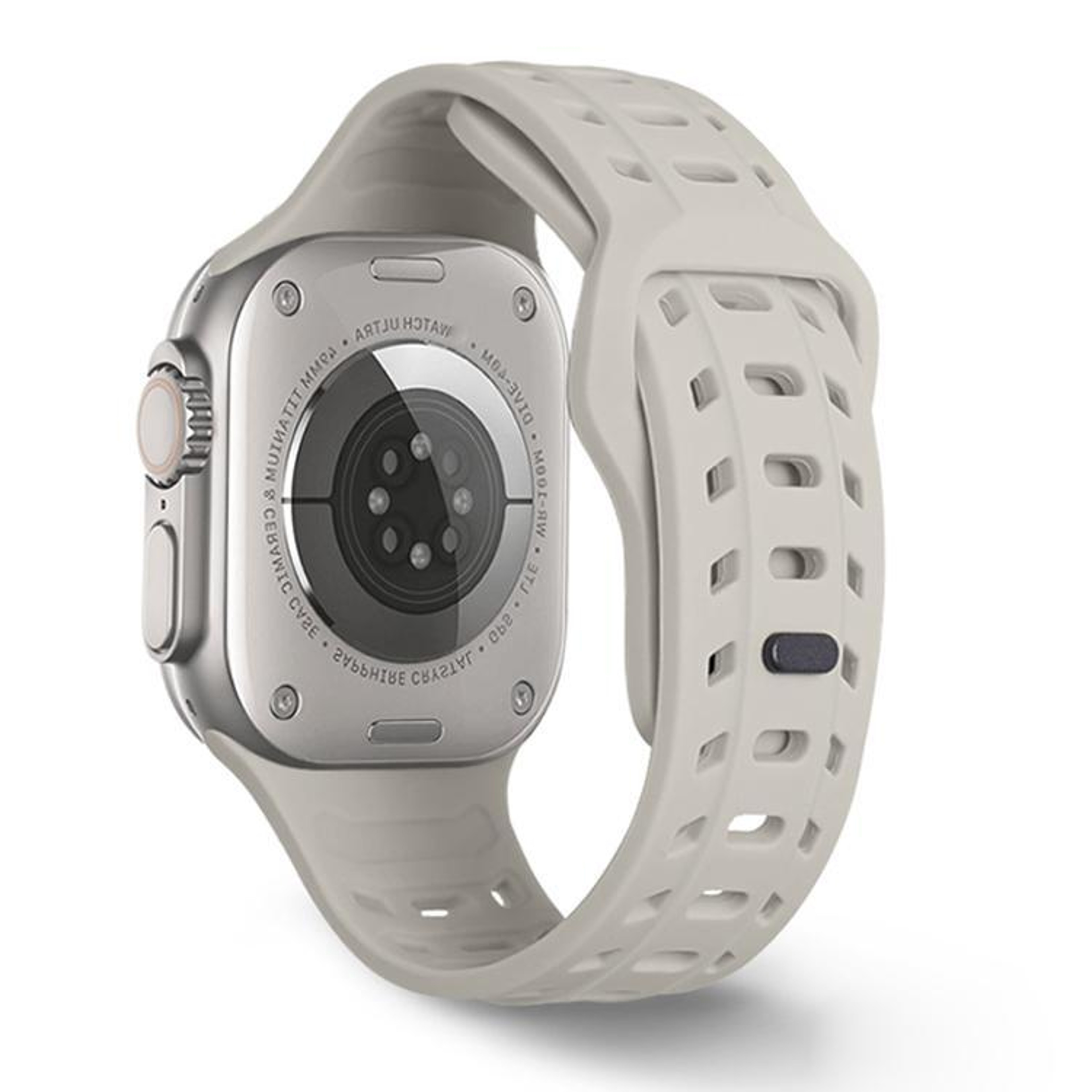 Shark Texture Silicone Sport Watch Band For Apple Watch Waterproof Replacement Strap 18