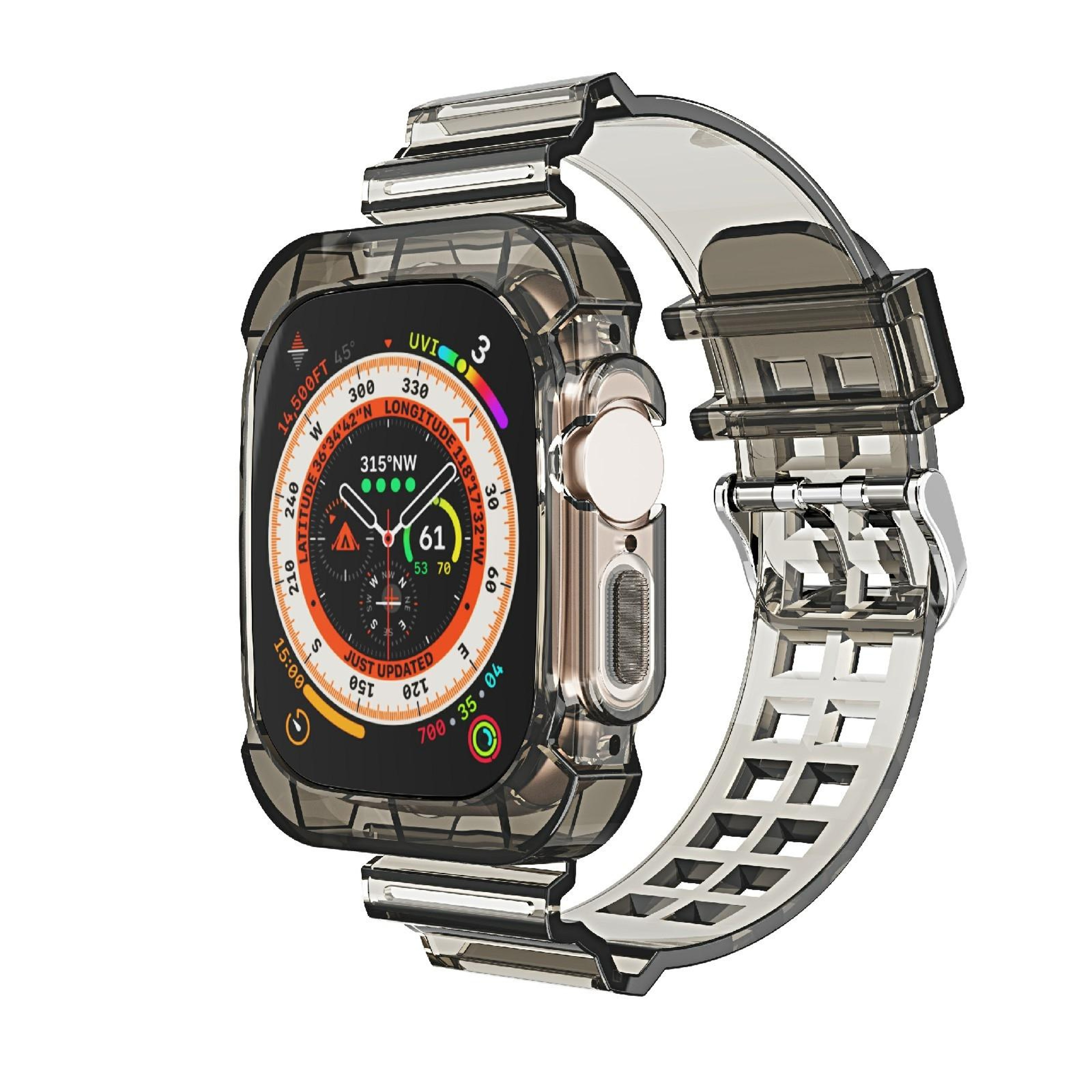 Glacier Apple Watch Ultra Band Transparent TPU Protective Replacement Watch Strap 6