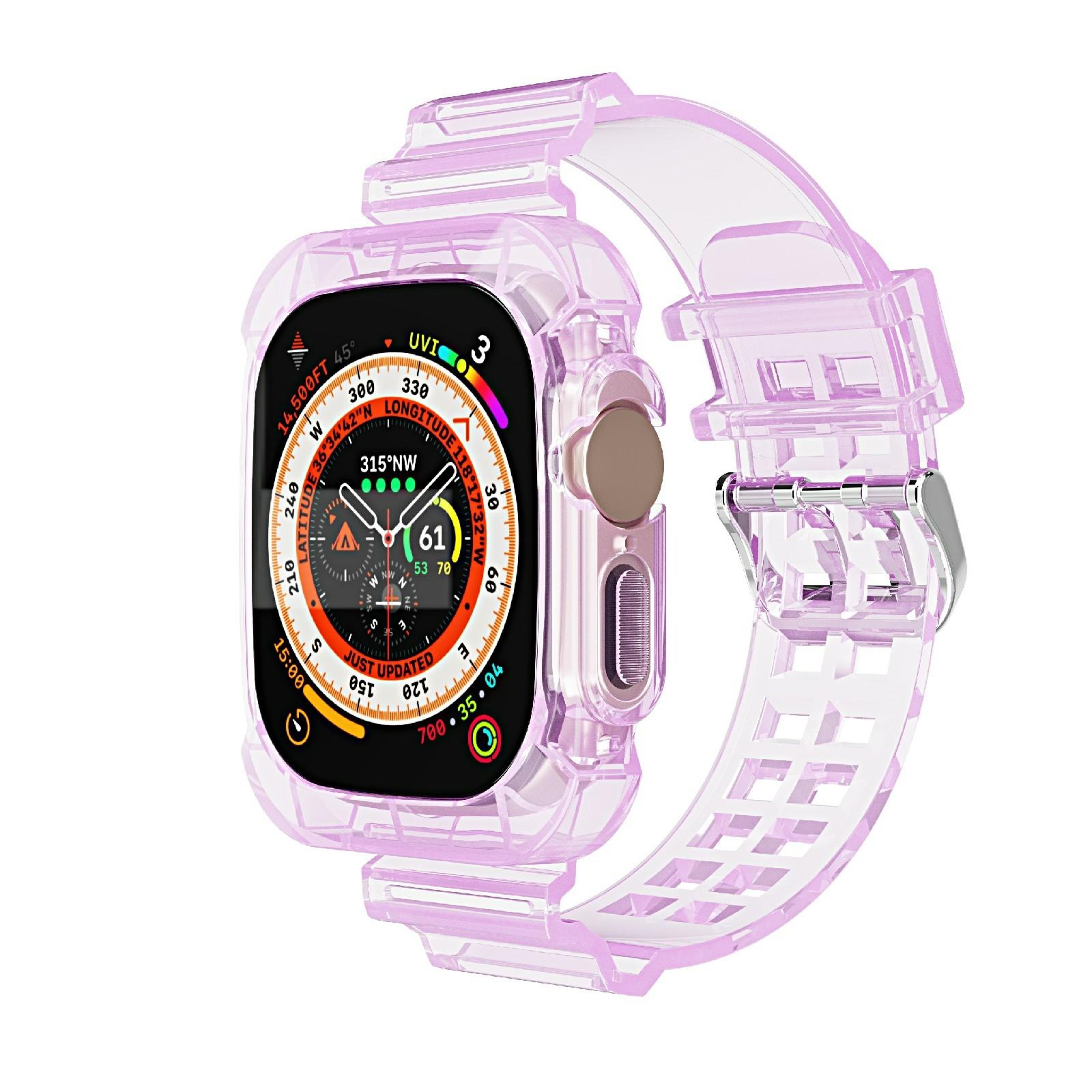 Glacier Apple Watch Ultra Band Transparent TPU Protective Replacement Watch Strap 10