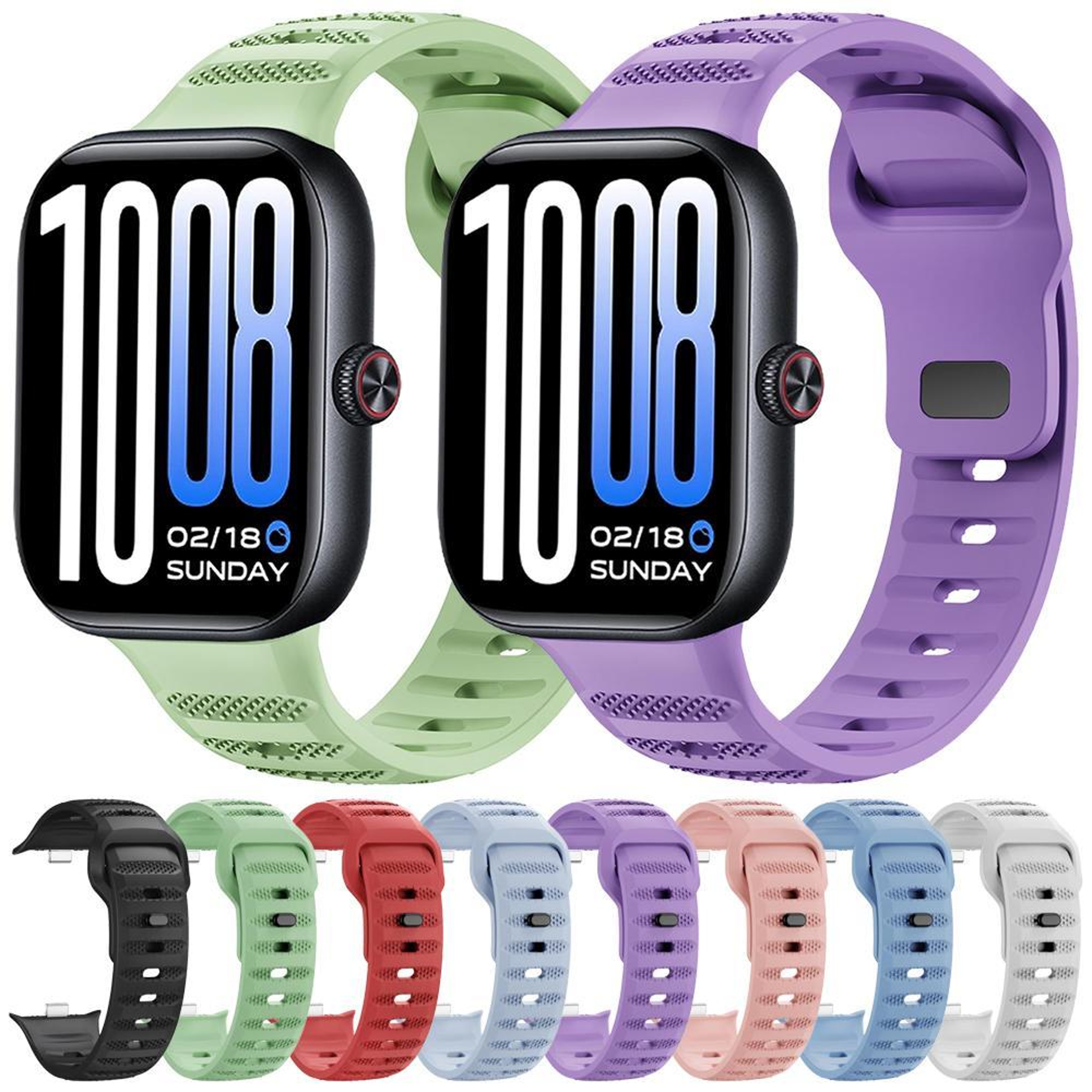 Silicone Watch Band For Vivo Watch GT 2  IQOO Watch GT 2 With Reverse Buckle And Dots Texture 3