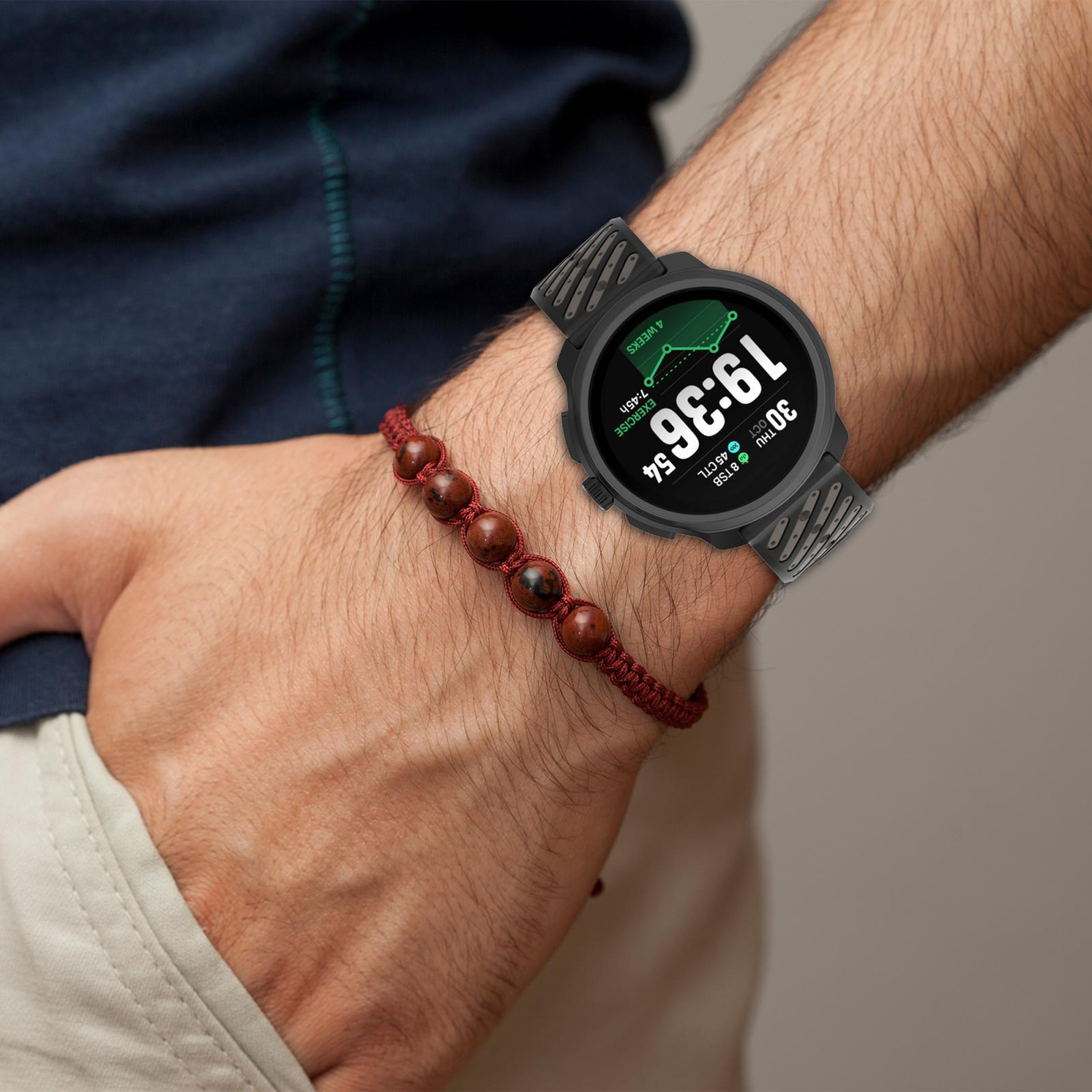 Suunto Race 2 Silicone Watch Strap Breathable Twill Texture Replacement Band 1