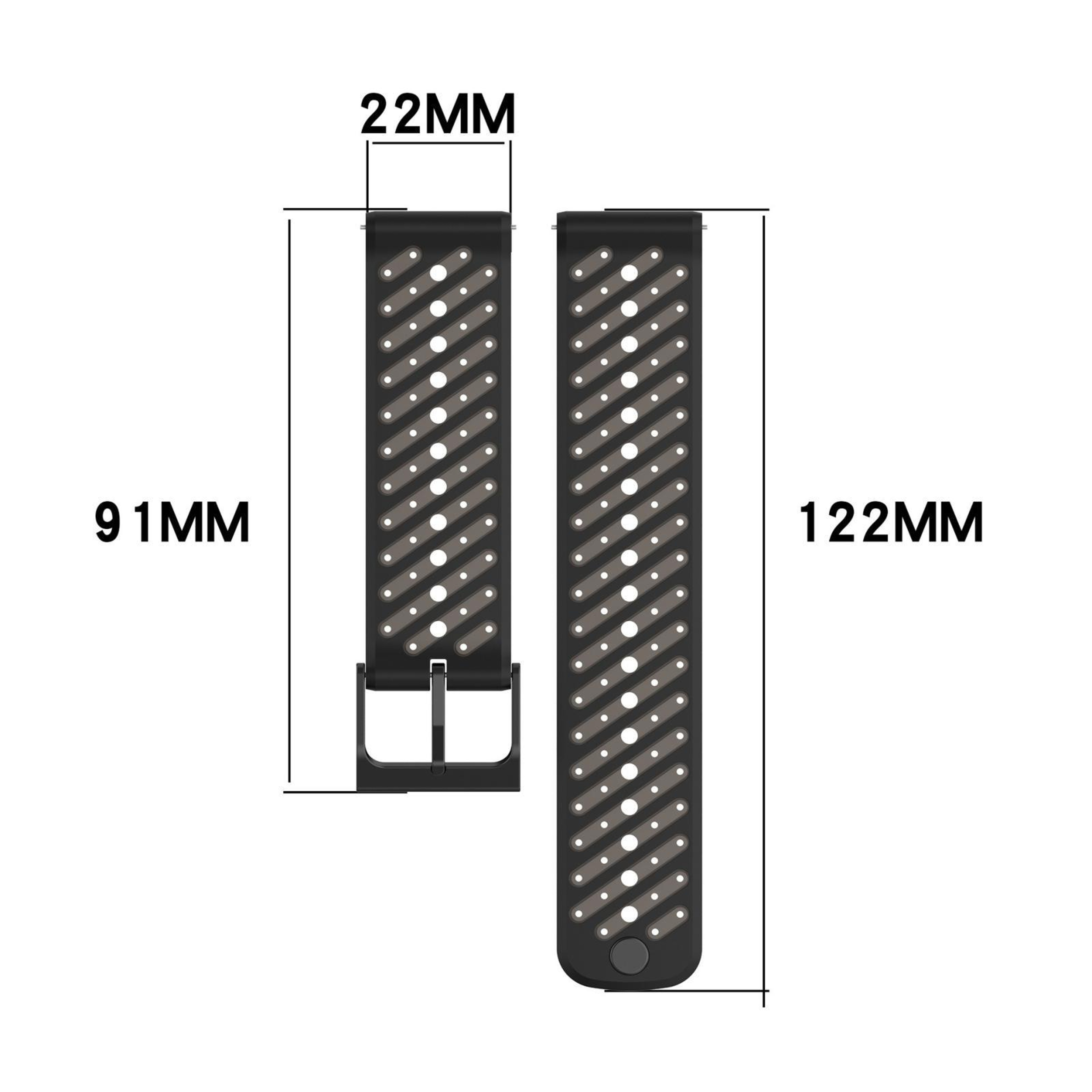 Suunto Race 2 Silicone Watch Strap Breathable Twill Texture Replacement Band 8