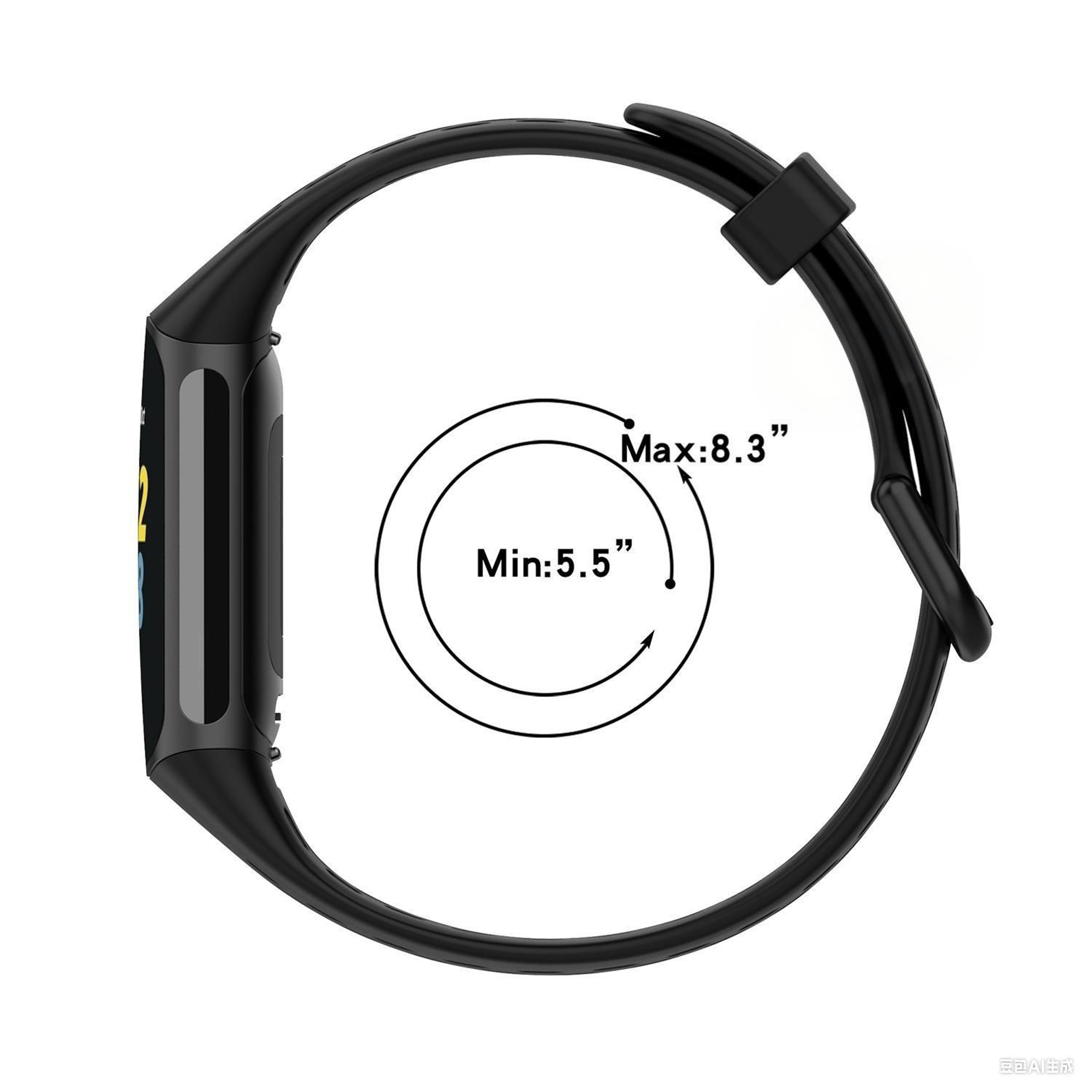 Breathable Silicone Watch Band For Fitbit Charge 6  Charge 5 Adjustable Replacement Strap 14