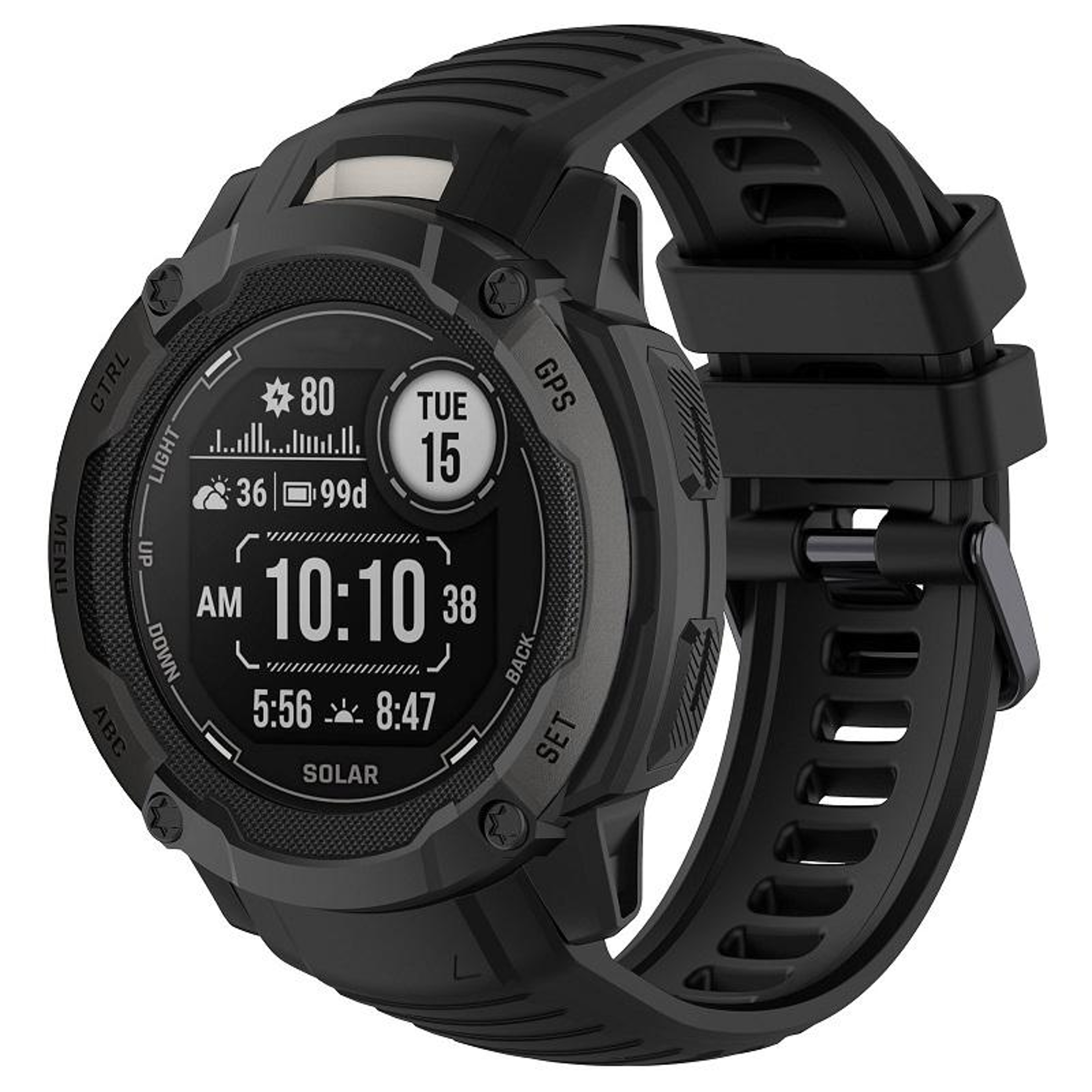 Garmin Instinct 2X Band Soft Silicone Watch Strap With Tool Replacement 6