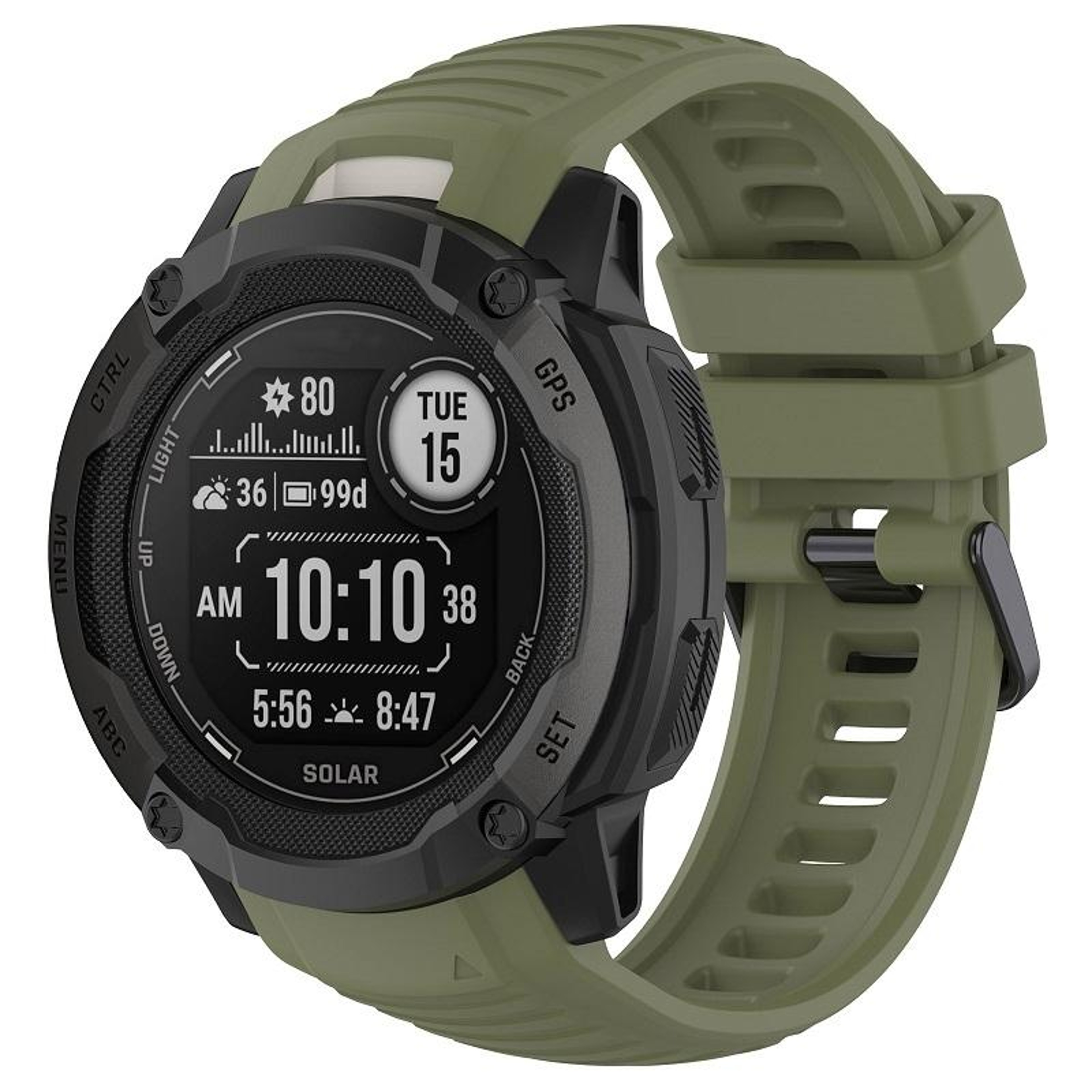Garmin Instinct 2X Band Soft Silicone Watch Strap With Tool Replacement 7