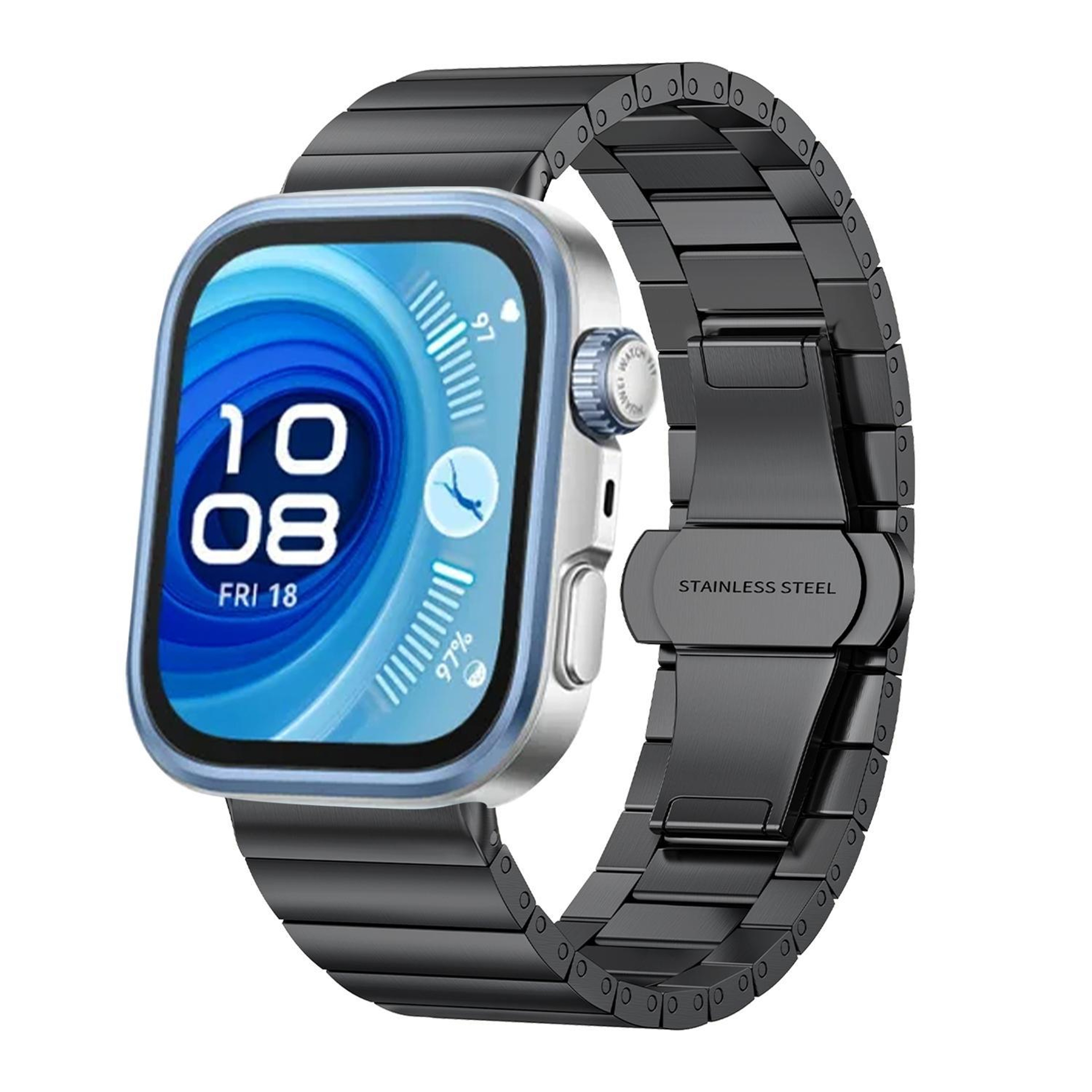 Huawei Watch Fit 5 Band Stainless Steel Bamboo Style Replacement Watch Band For Watch Fit 5 Pro 4 4 4