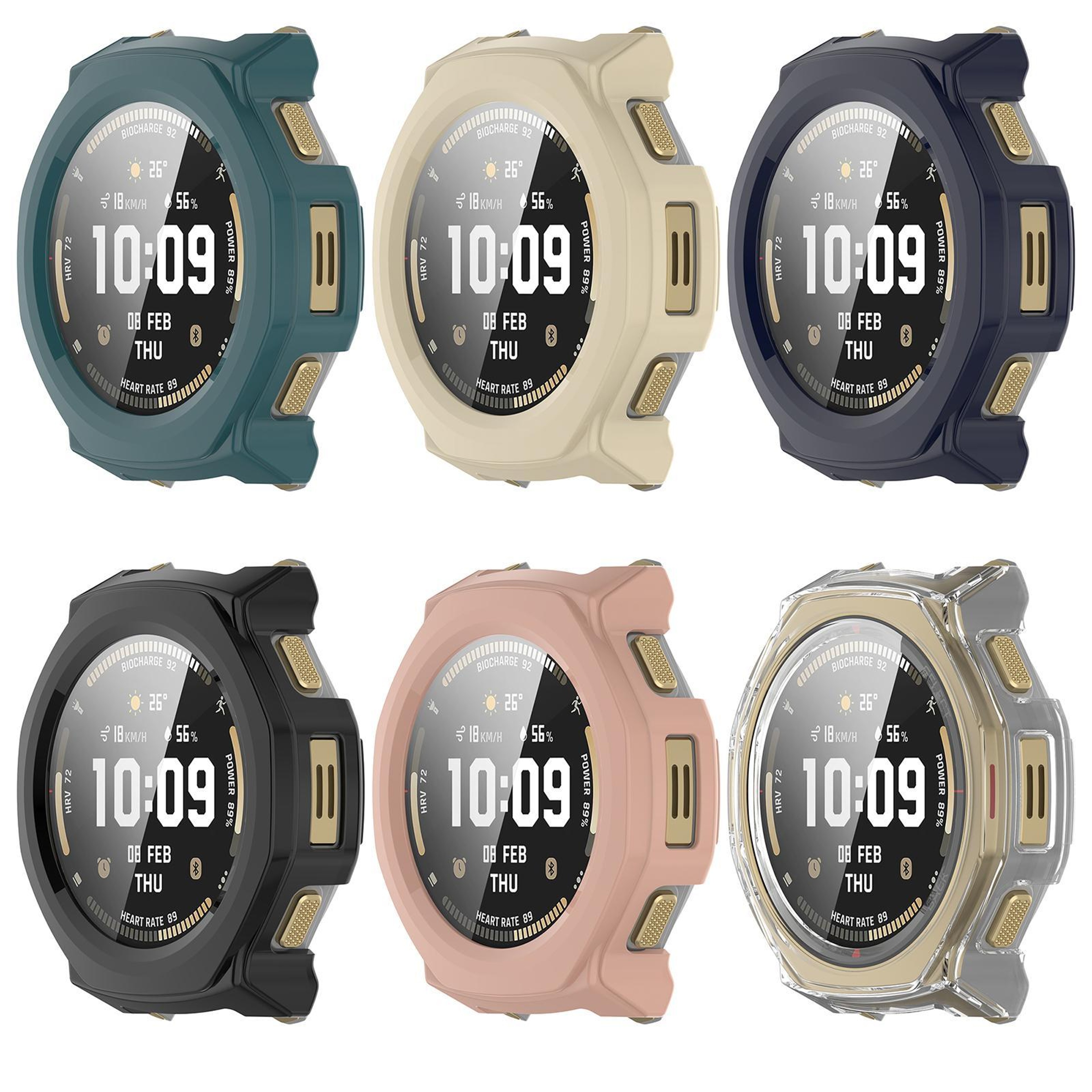 Amazfit T Rex 3 Pro 44mm Tempered Glass PC Watch Protective Cover Full Protection 8