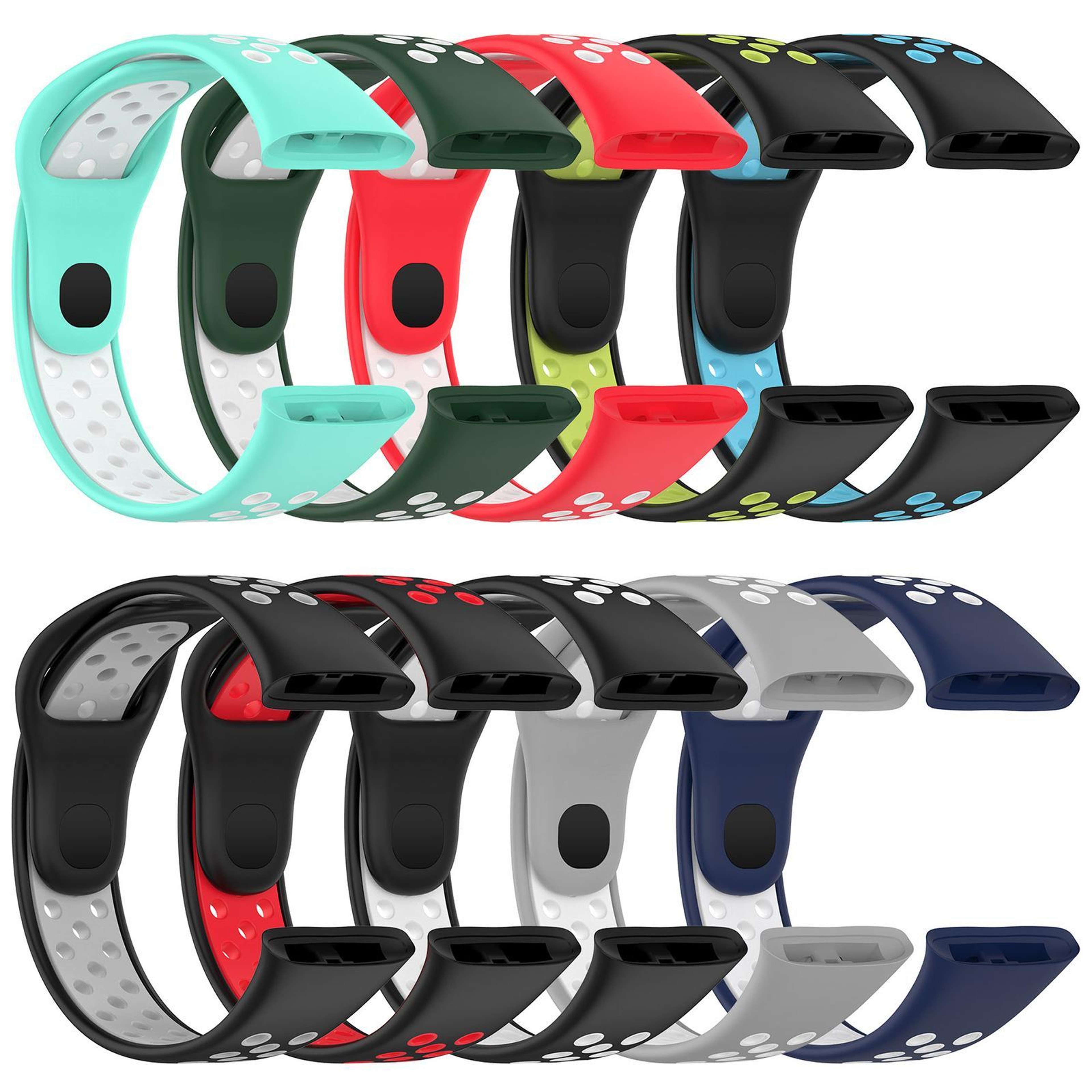 Redmi Watch 3 Silicone Watch Band Two Color Sports Watch Strap With Secure Press Button 6
