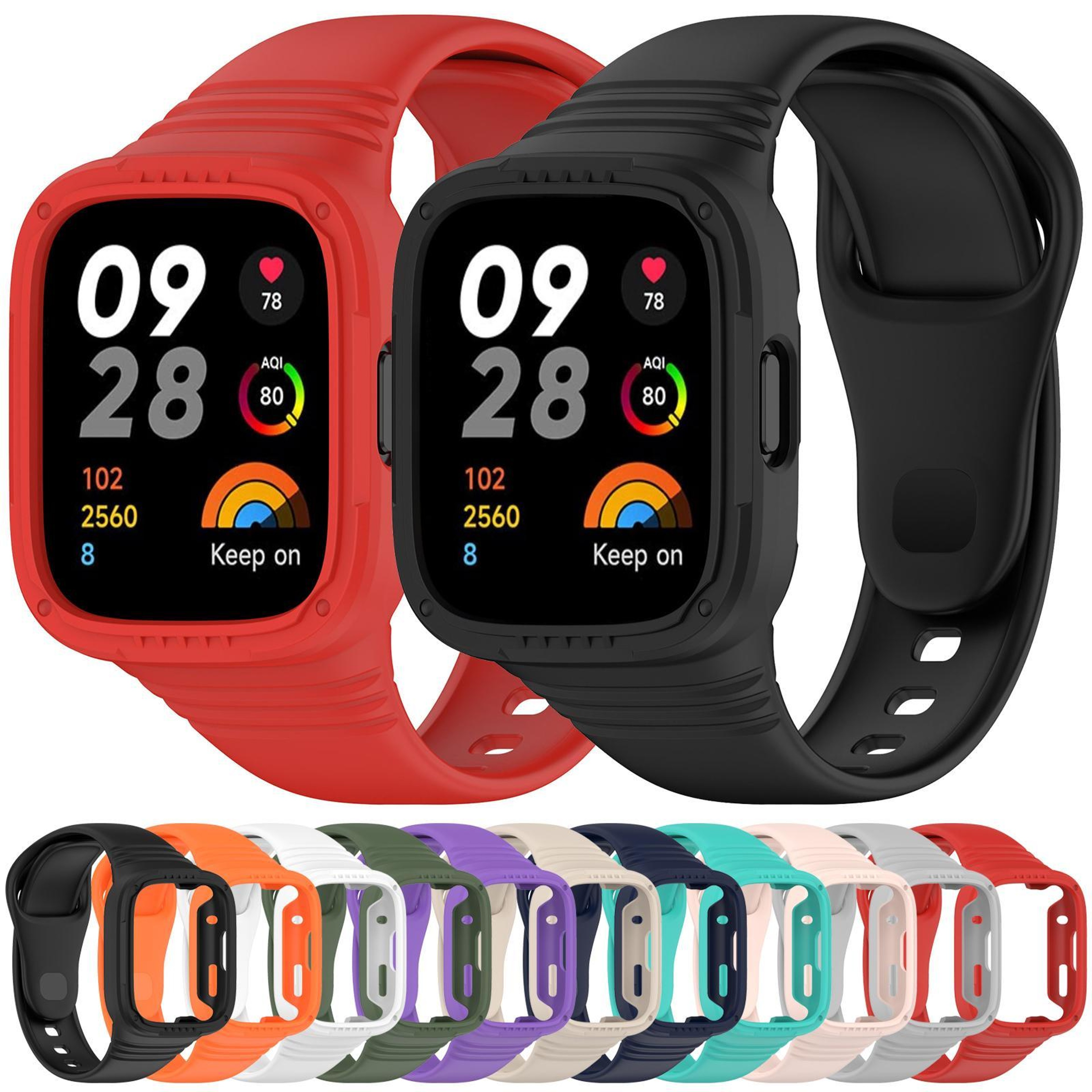 For Xiaomi Redmi Watch 3 Silicone Watch Strap Adjustable Replacement Watch Band 5