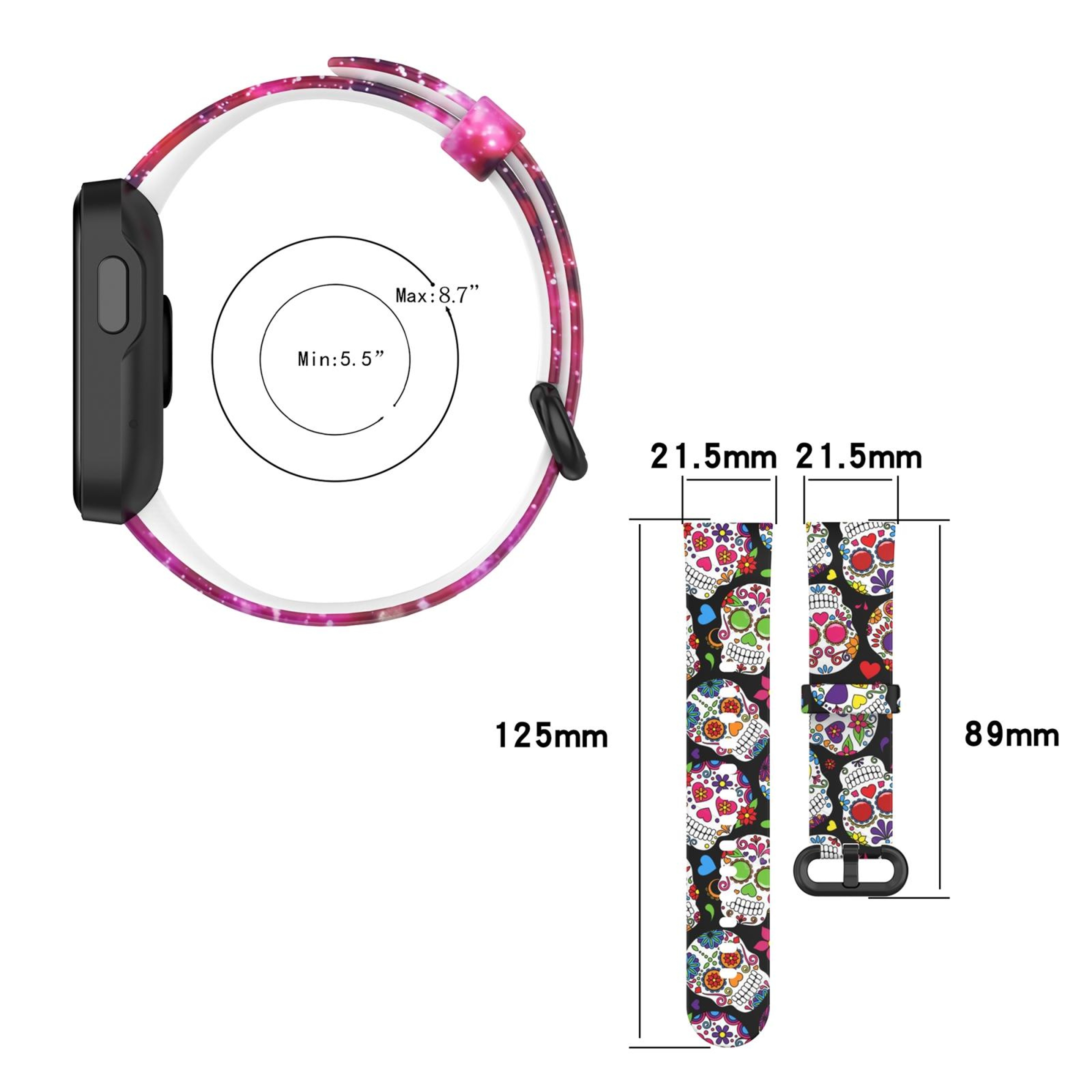 Xiaomi Mi Watch Lite Silicone Printed Replacement Watch Band For Redmi Watch 4