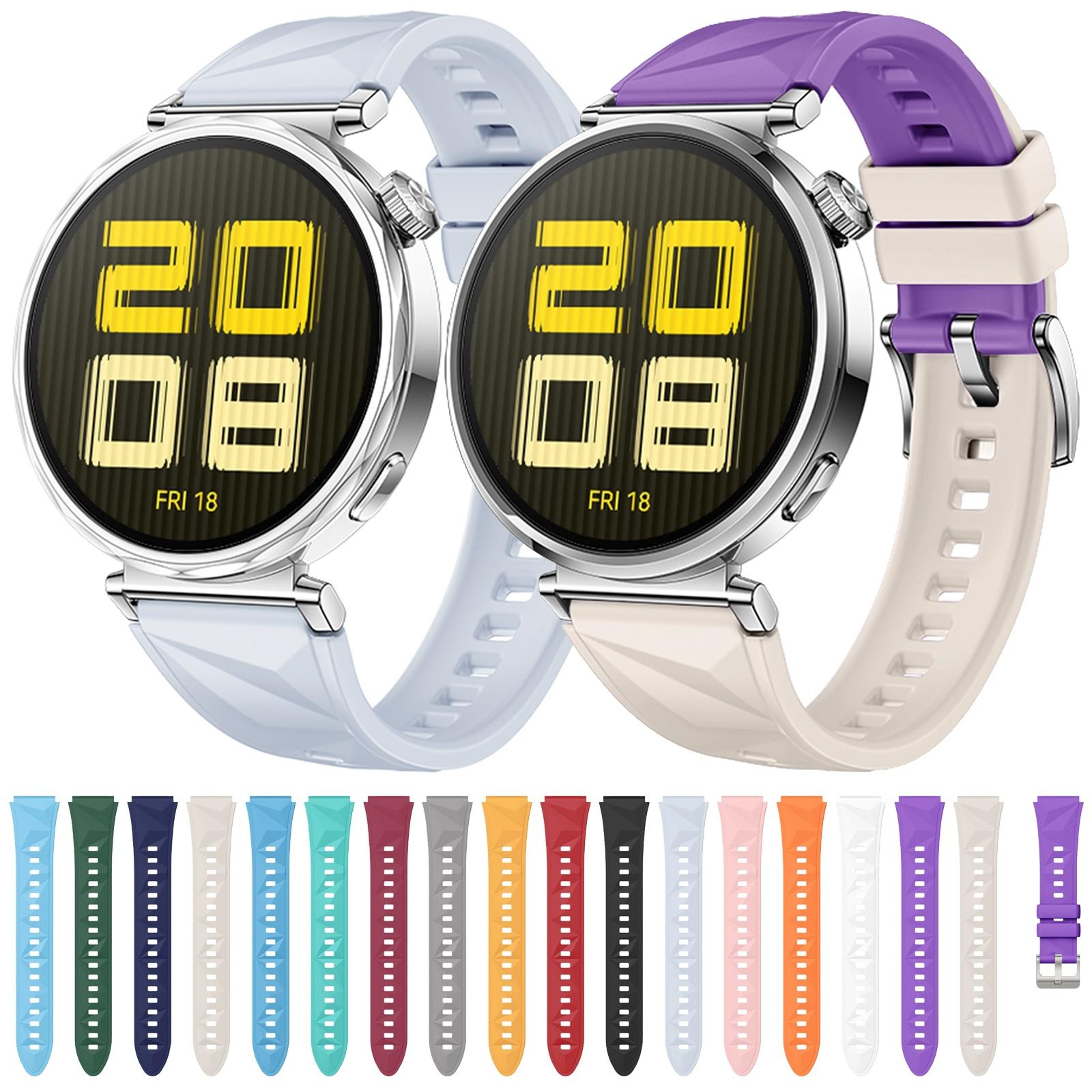 Huawei Watch GT 5 41mm Silicone Watch Strap Quick Release Replacement Watch Band – view 3
