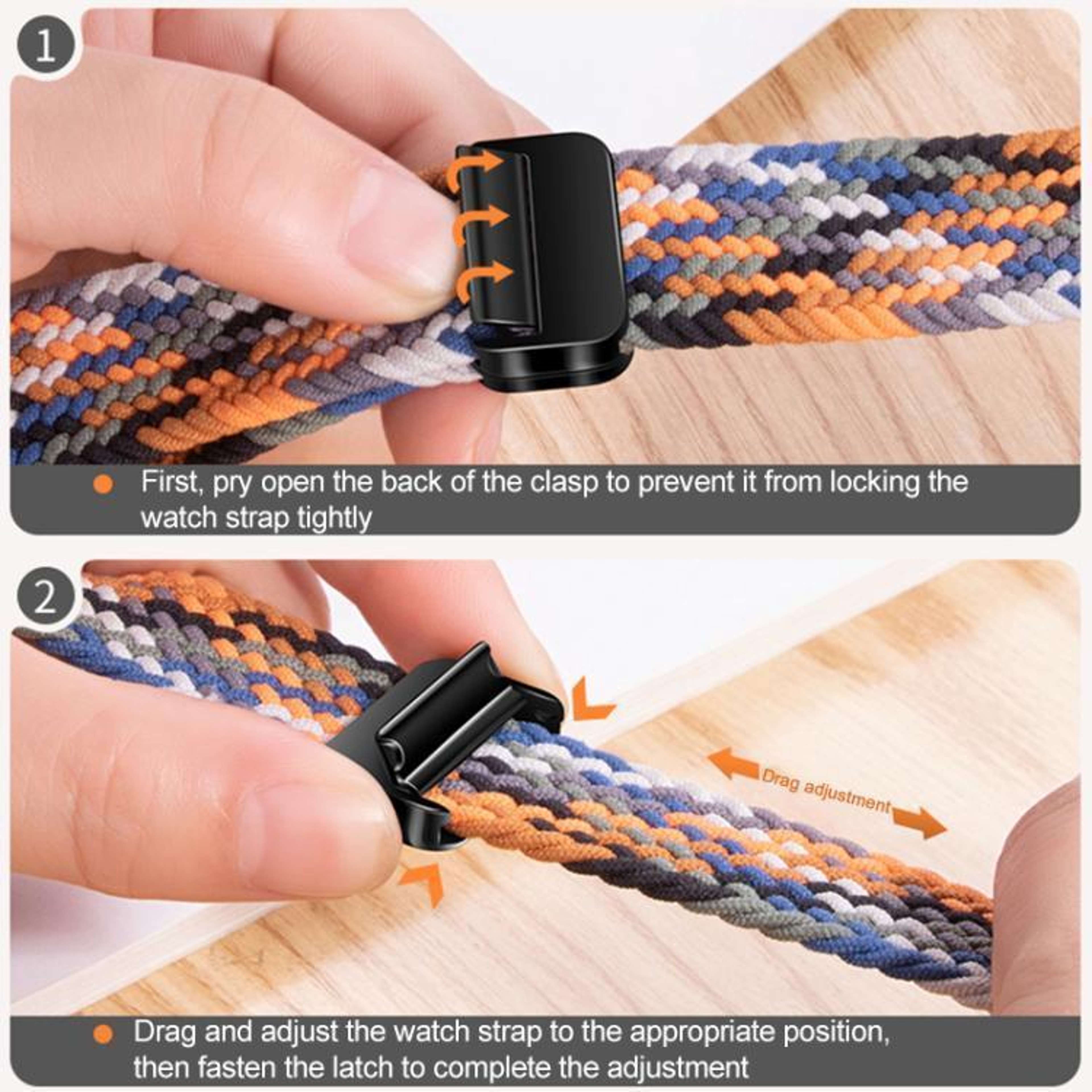 Xiaomi Smart Band 10 9 8 Braided Nylon Watch Band With Magnetic Buckle Adjustable Replacement Strap 10