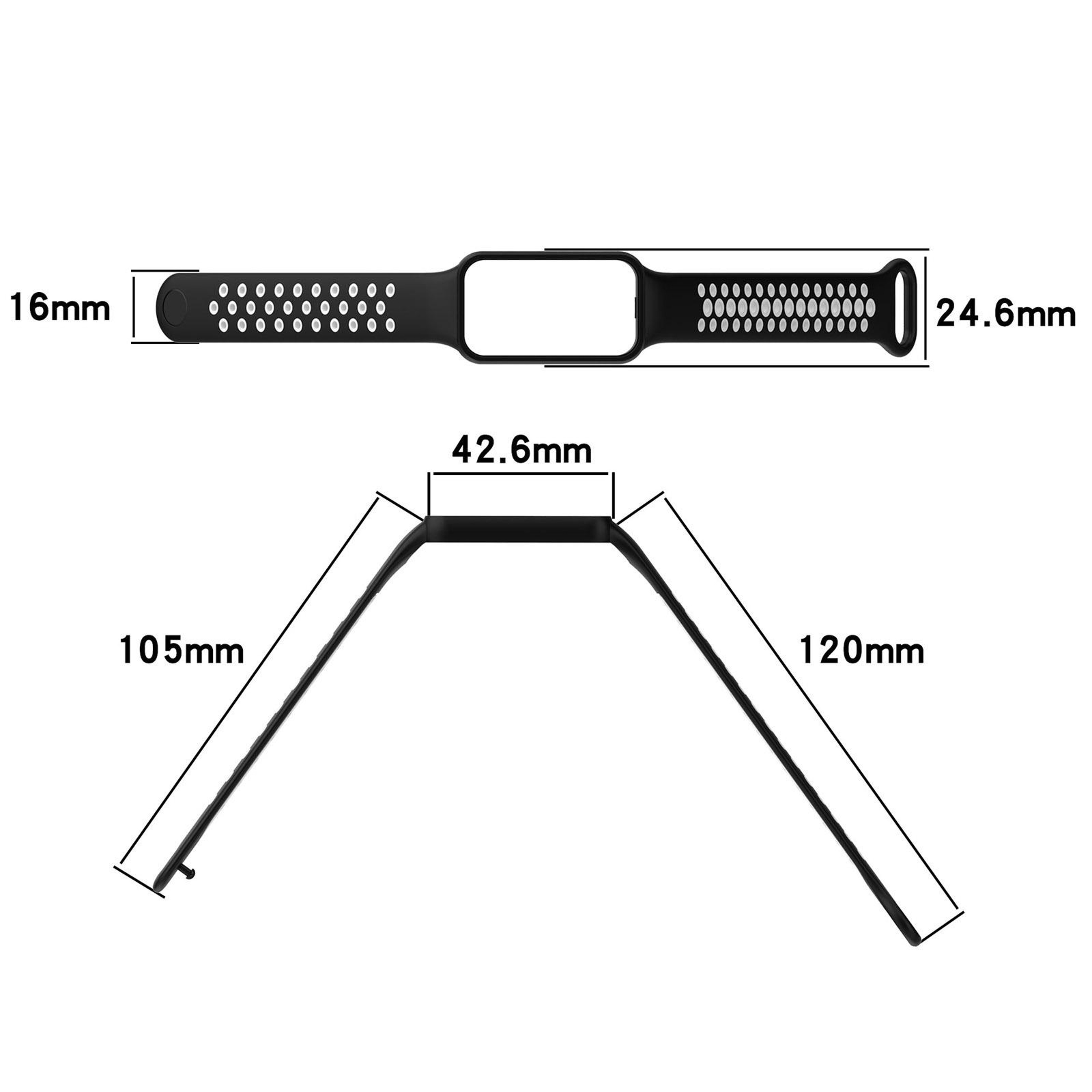Xiaomi Smart Band 8 Active Silicone Watch Band Dual Color Sports Watch Strap Breathable Replacement 9